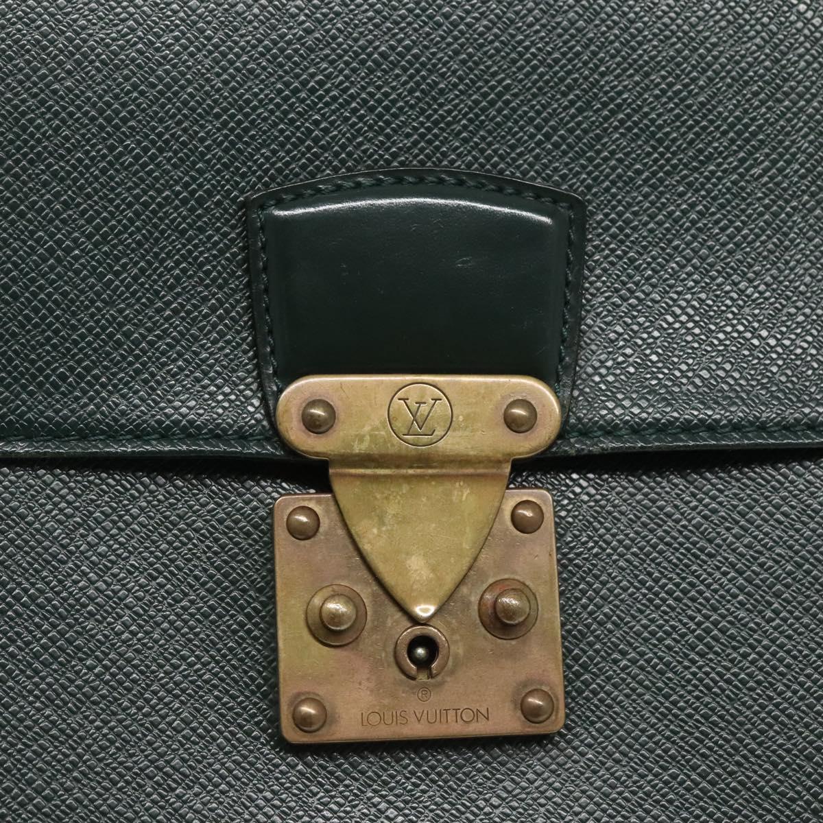 LOUIS VUITTON Taiga Serviette Kourad Business Bag Epicea M30074 LV Auth bs26540