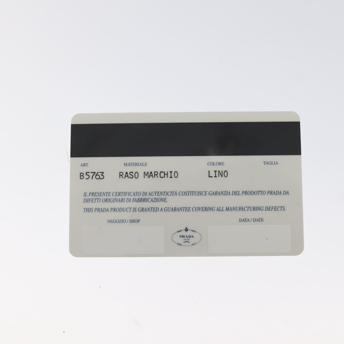 PRADA Tote Bag Satin Beige Auth bs26574