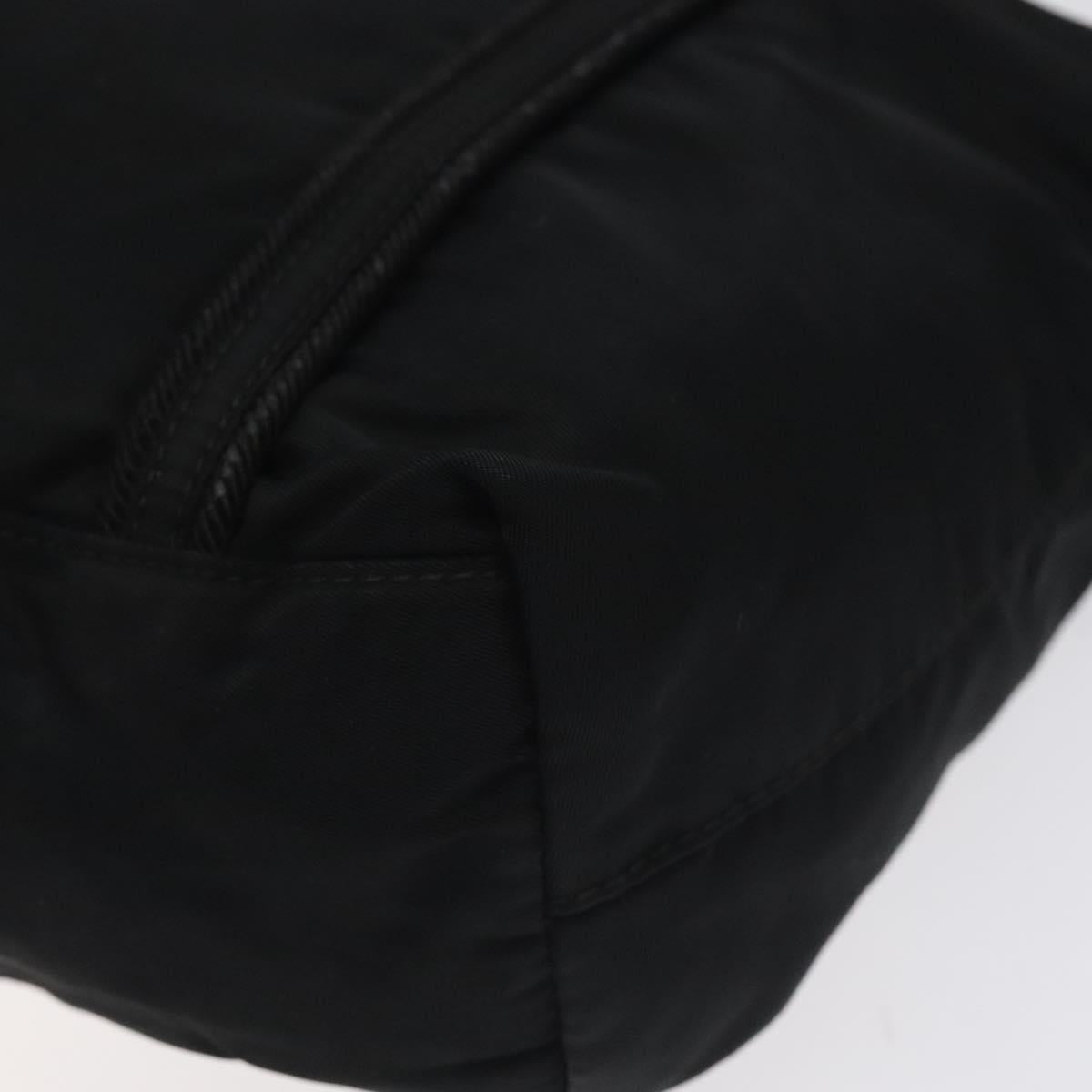 PRADA Mini Tote Bag Nylon Black Silver Auth bs26580