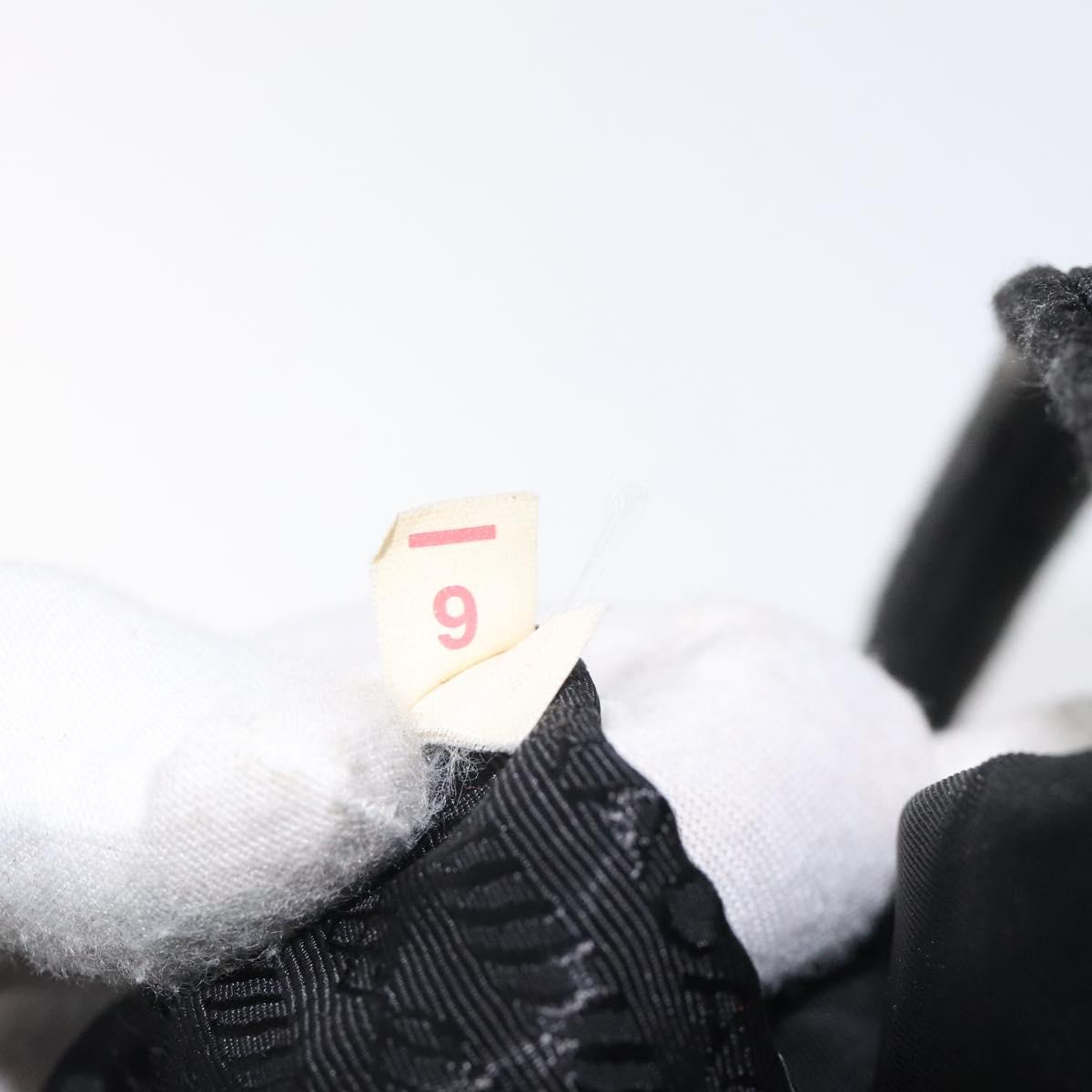 PRADA Mini Tote Bag Nylon Black Silver Auth bs26580