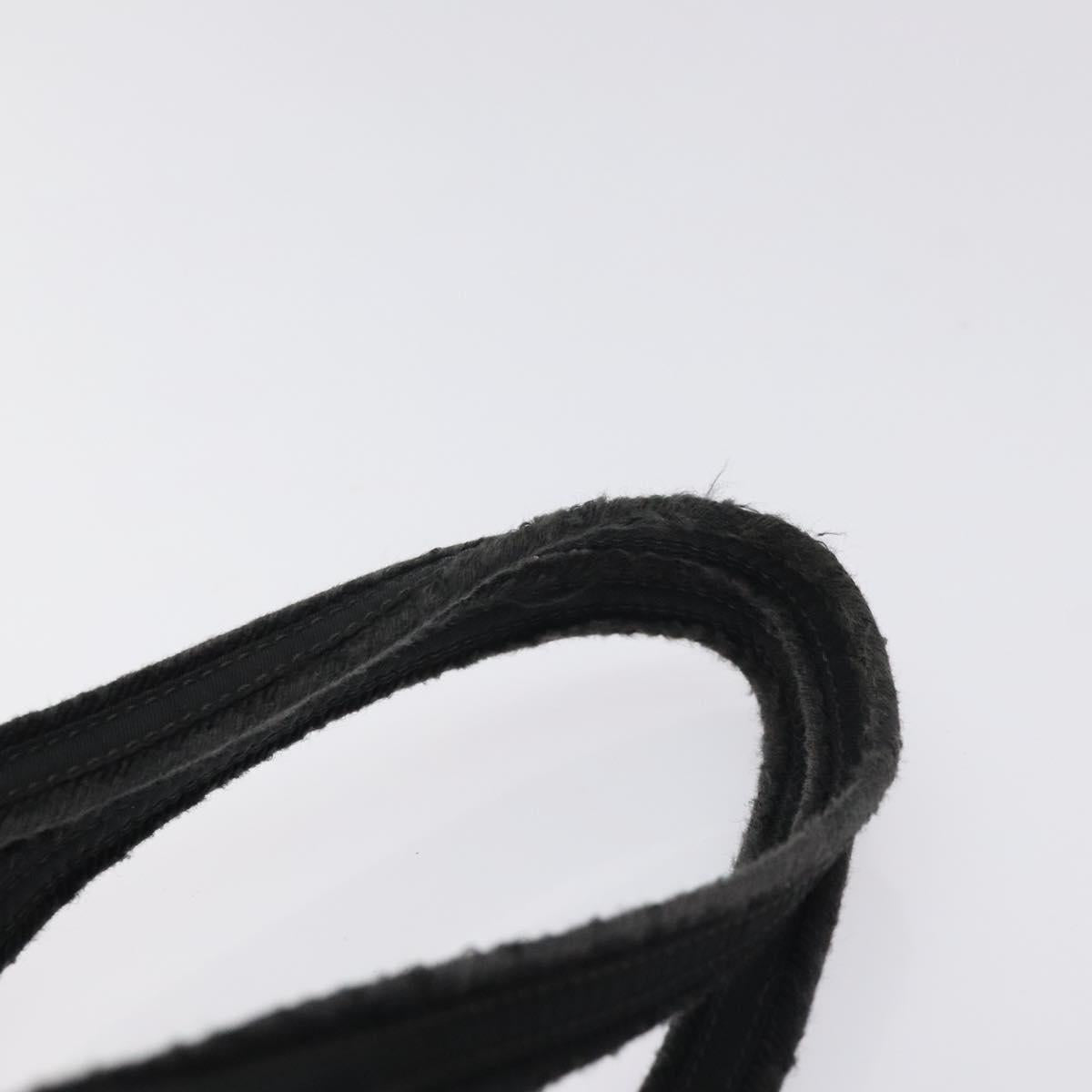 PRADA Mini Tote Bag Nylon Black Silver Auth bs26580