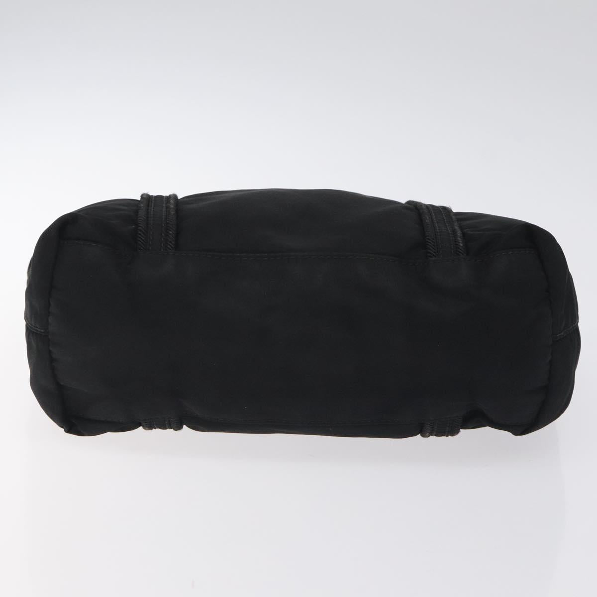 PRADA Mini Tote Bag Nylon Black Silver Auth bs26580