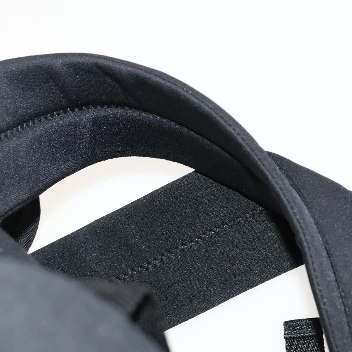 PRADA Sports Backpack Cotton Black Silver Auth bs26584