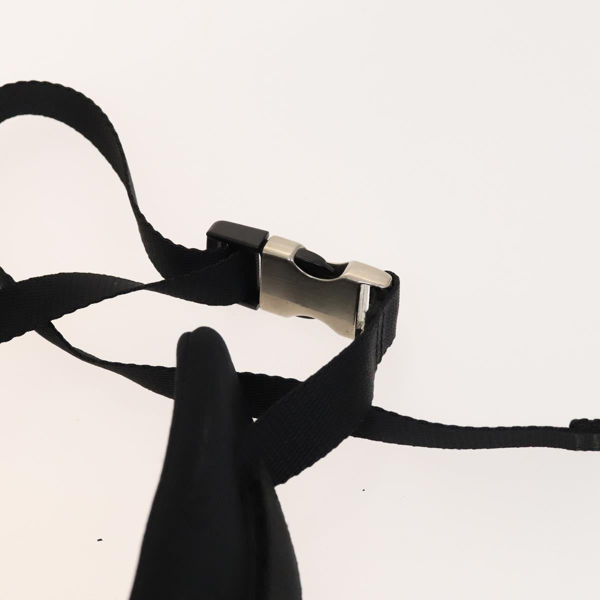 PRADA Sports Backpack Cotton Black Silver Auth bs26584