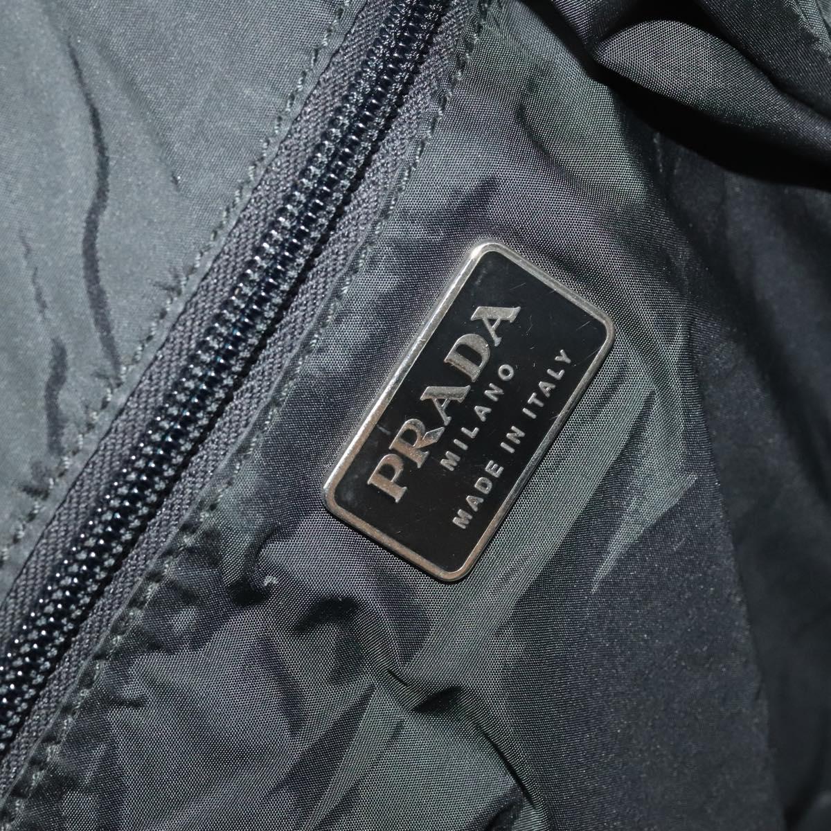 PRADA Sports Backpack Cotton Black Silver Auth bs26584