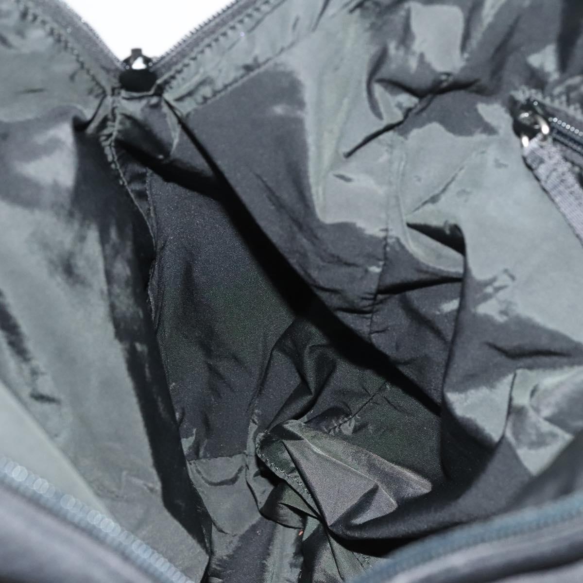 PRADA Sports Backpack Cotton Black Silver Auth bs26584