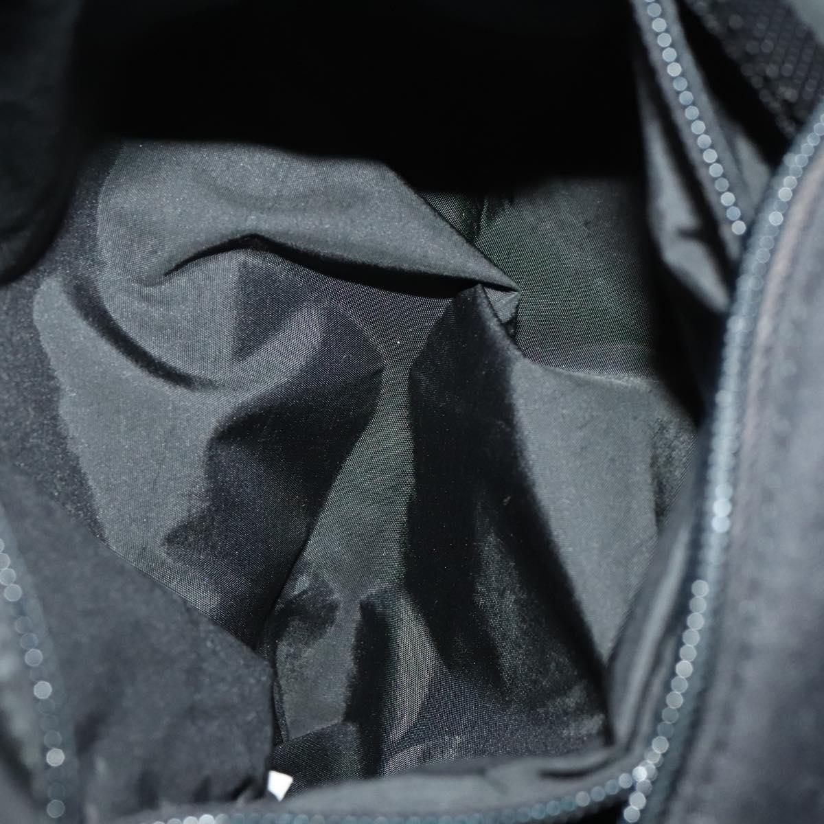 PRADA Sports Backpack Cotton Black Silver Auth bs26584