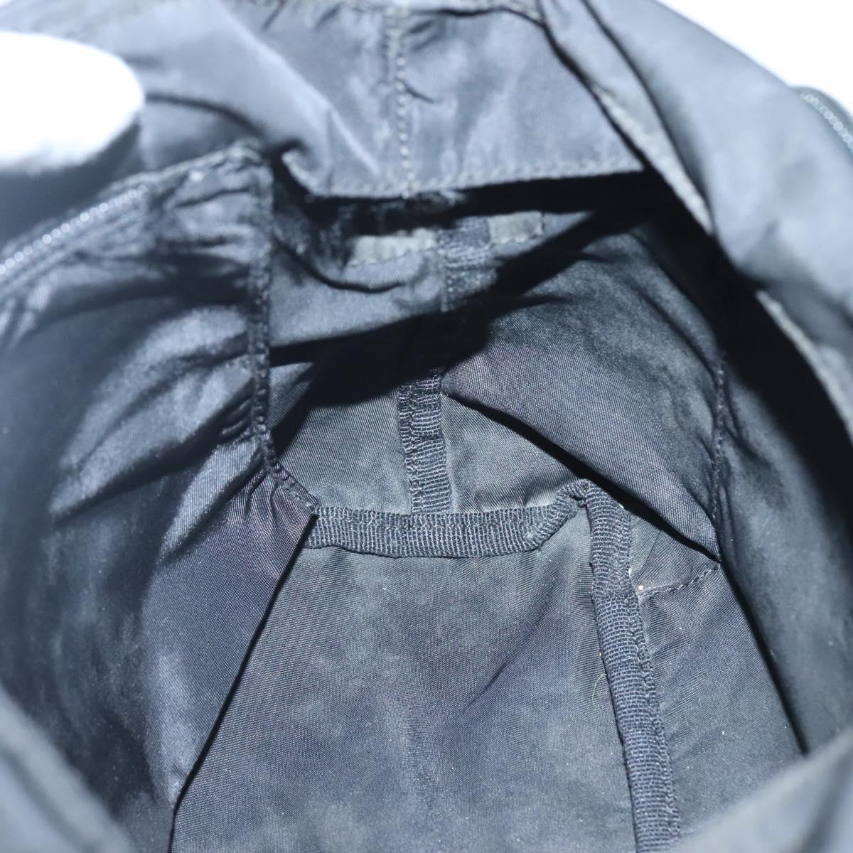 PRADA Shoulder Bag Nylon Black Silver Auth bs26590