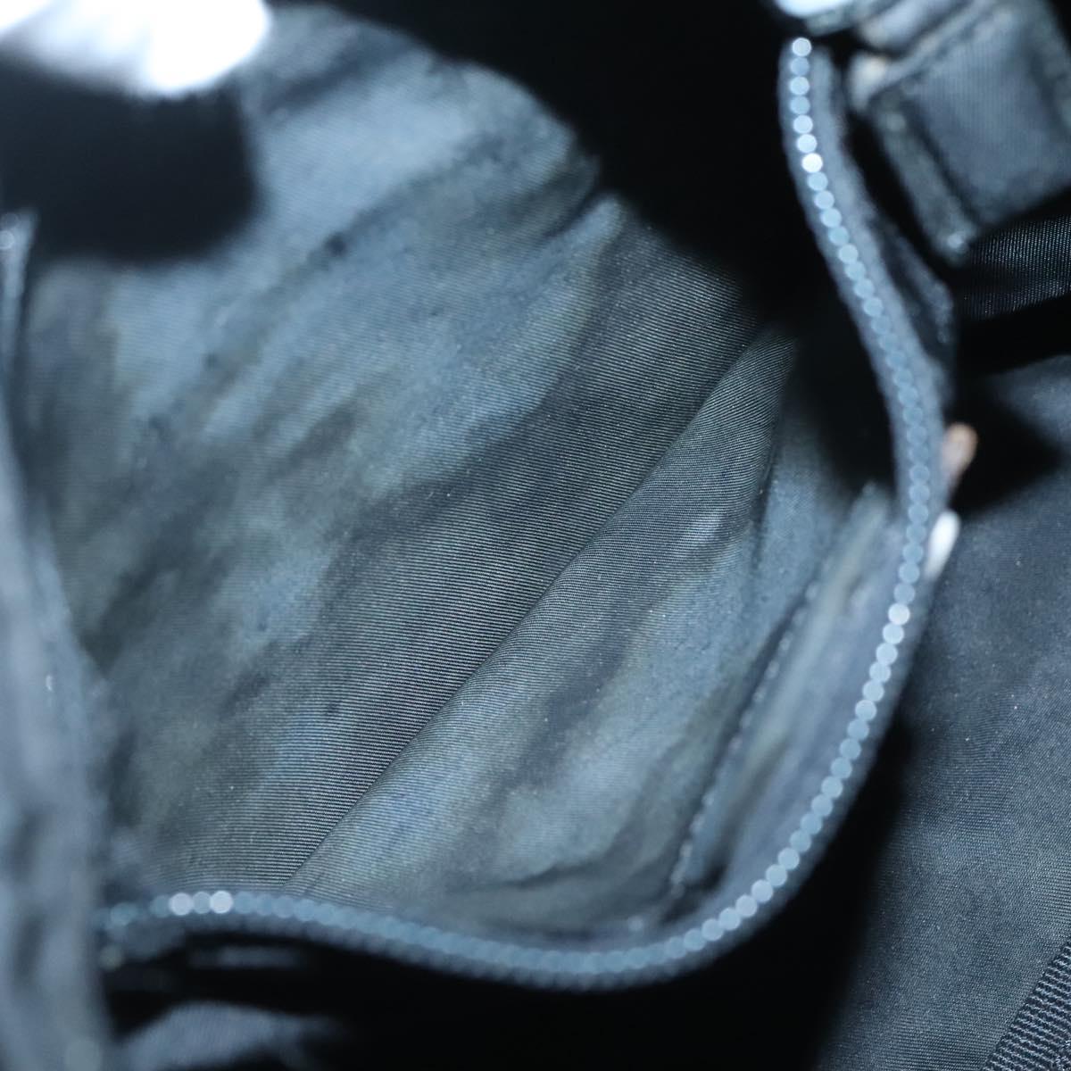 PRADA Shoulder Bag Nylon Black Silver Auth bs26590