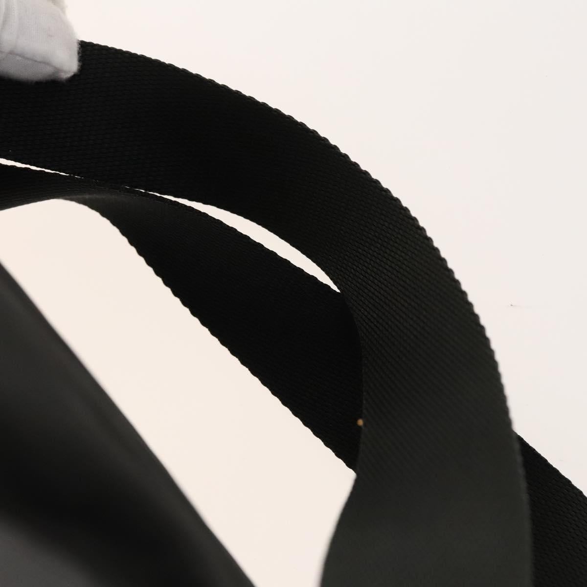 PRADA Backpack Nylon Leather Black Silver Auth bs26646