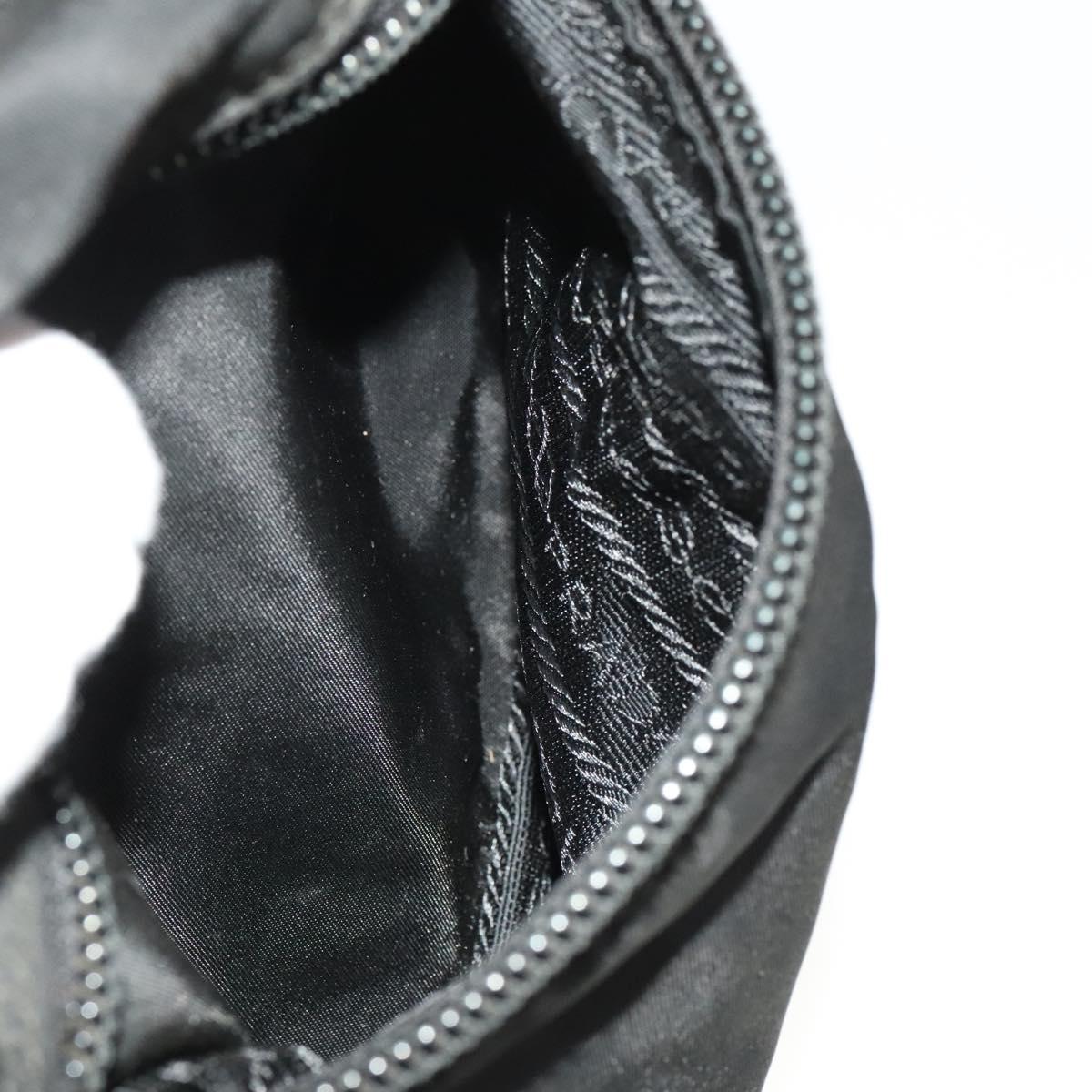 PRADA Backpack Nylon Leather Black Silver Auth bs26646