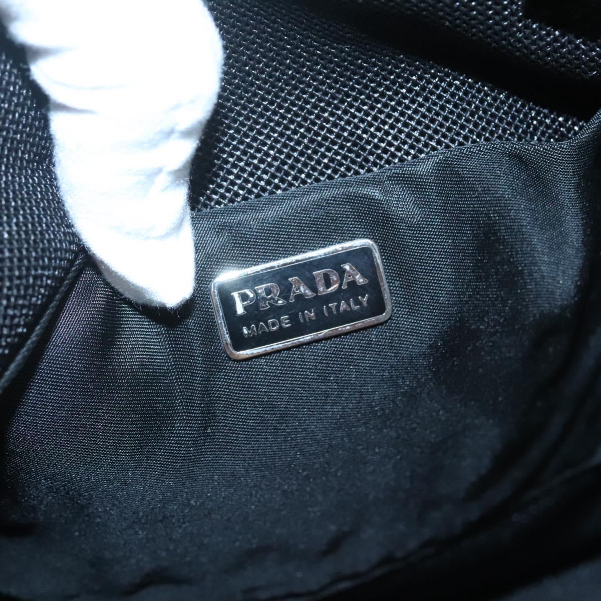 PRADA Hand Bag Nylon Pink Silver Auth bs26647