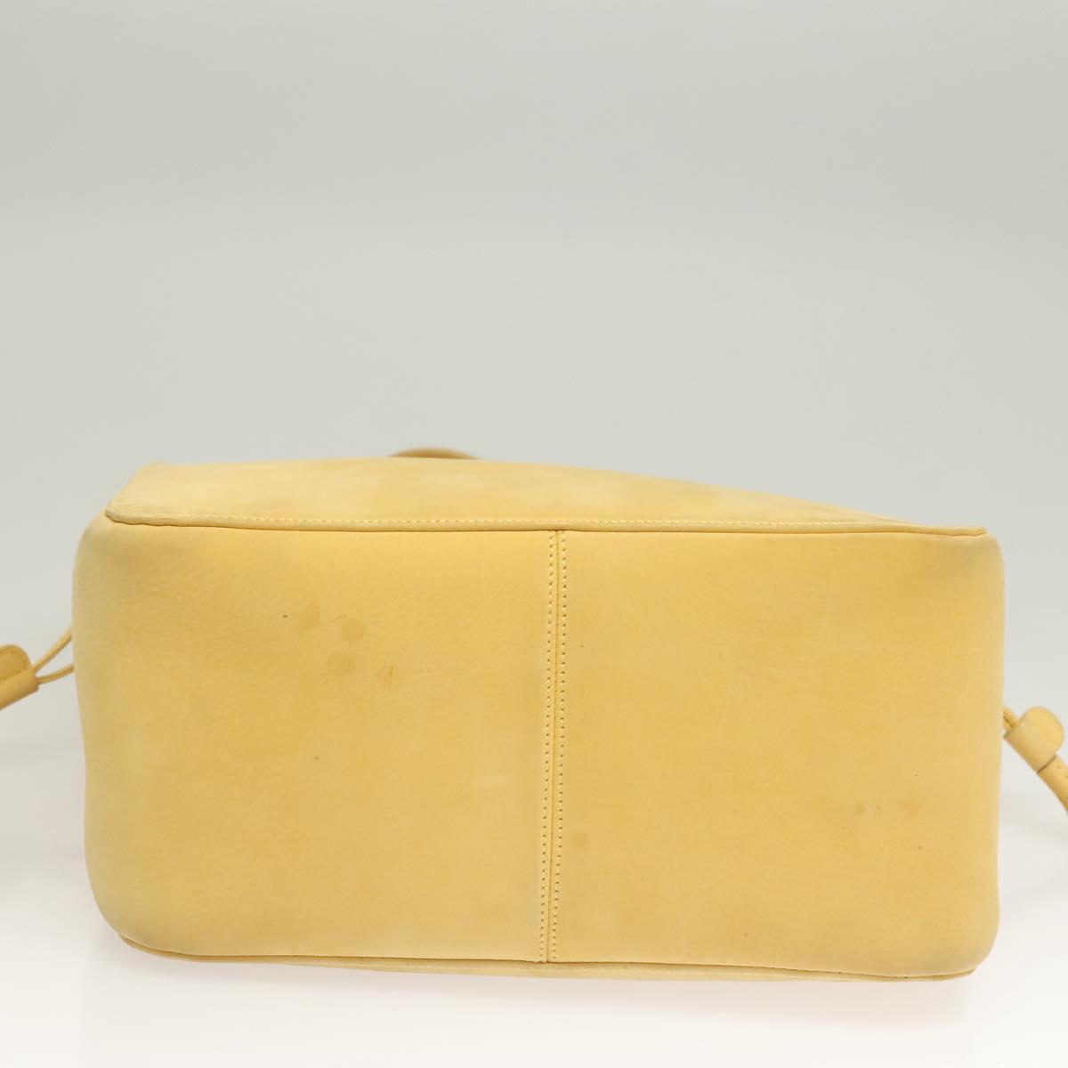 Salvatore Ferragamo Tote Bag Suede Yellow Auth bs26661