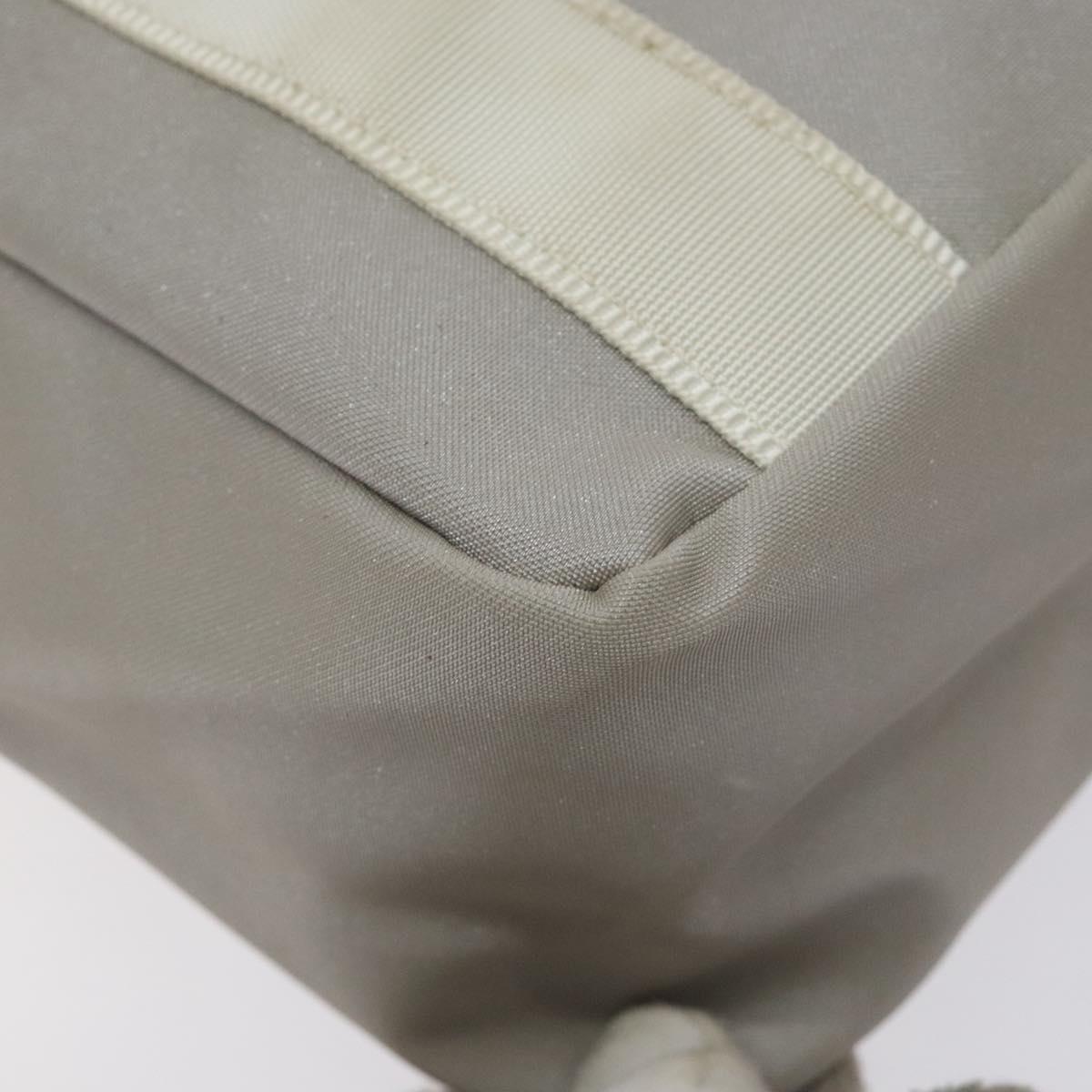 CHANEL Tote Bag PVC Canvas Greige Silver CC Auth bs26664