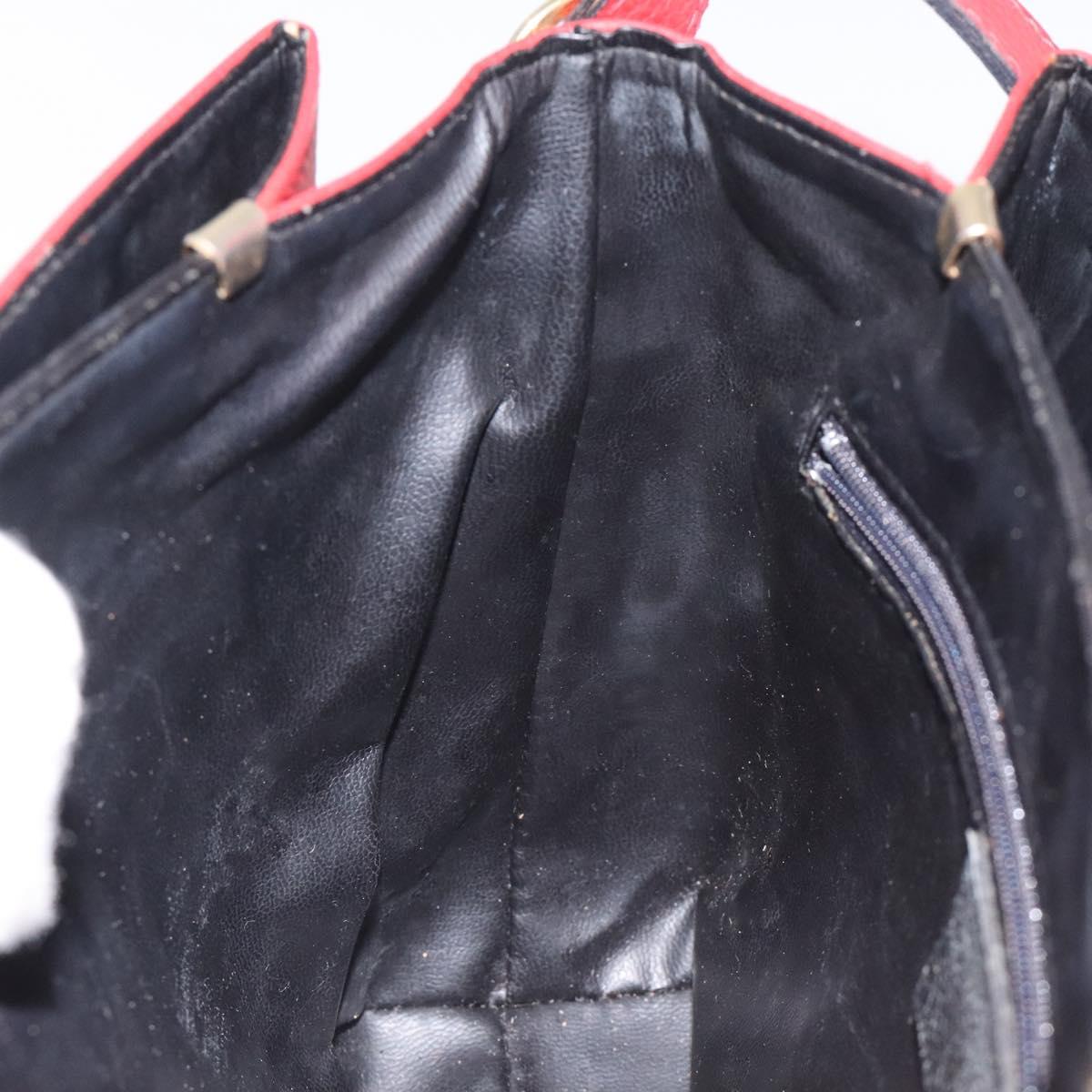 BALENCIAGA Shoulder Bag Leather Vintage Red Gold Auth bs26676