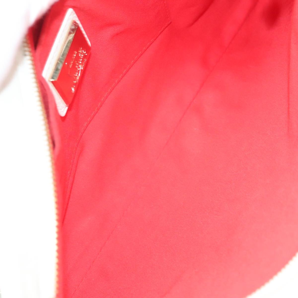 Christian Louboutin Clutch Bag Rubiposh Leather White Gold 1175134 Auth bs26678