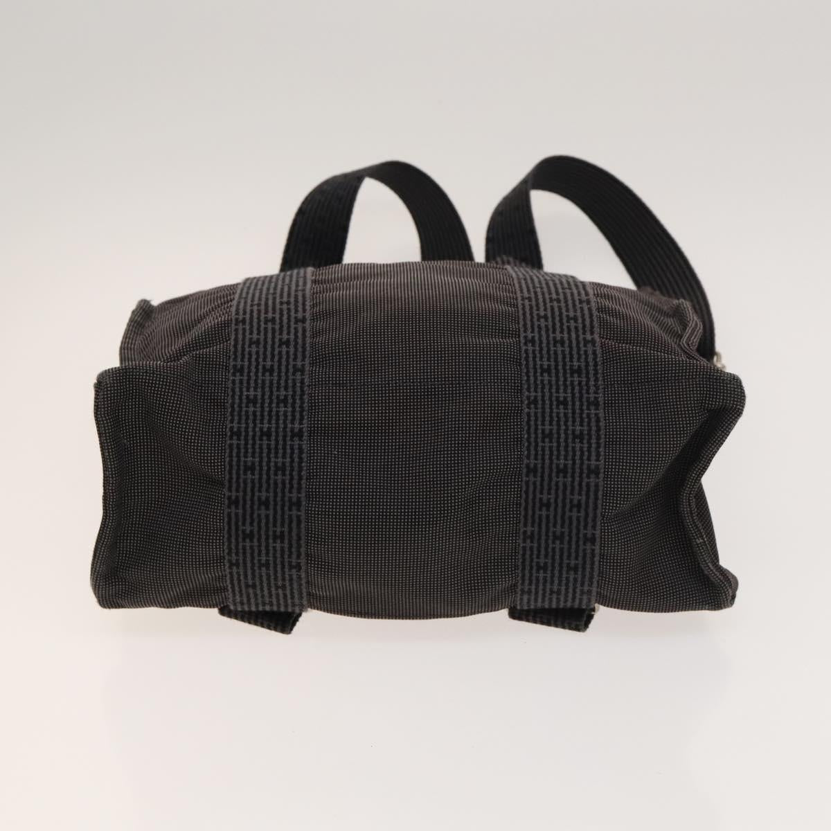 HERMES Her Line A Dos MM Backpack Canvas Gray Silver Auth bs26679