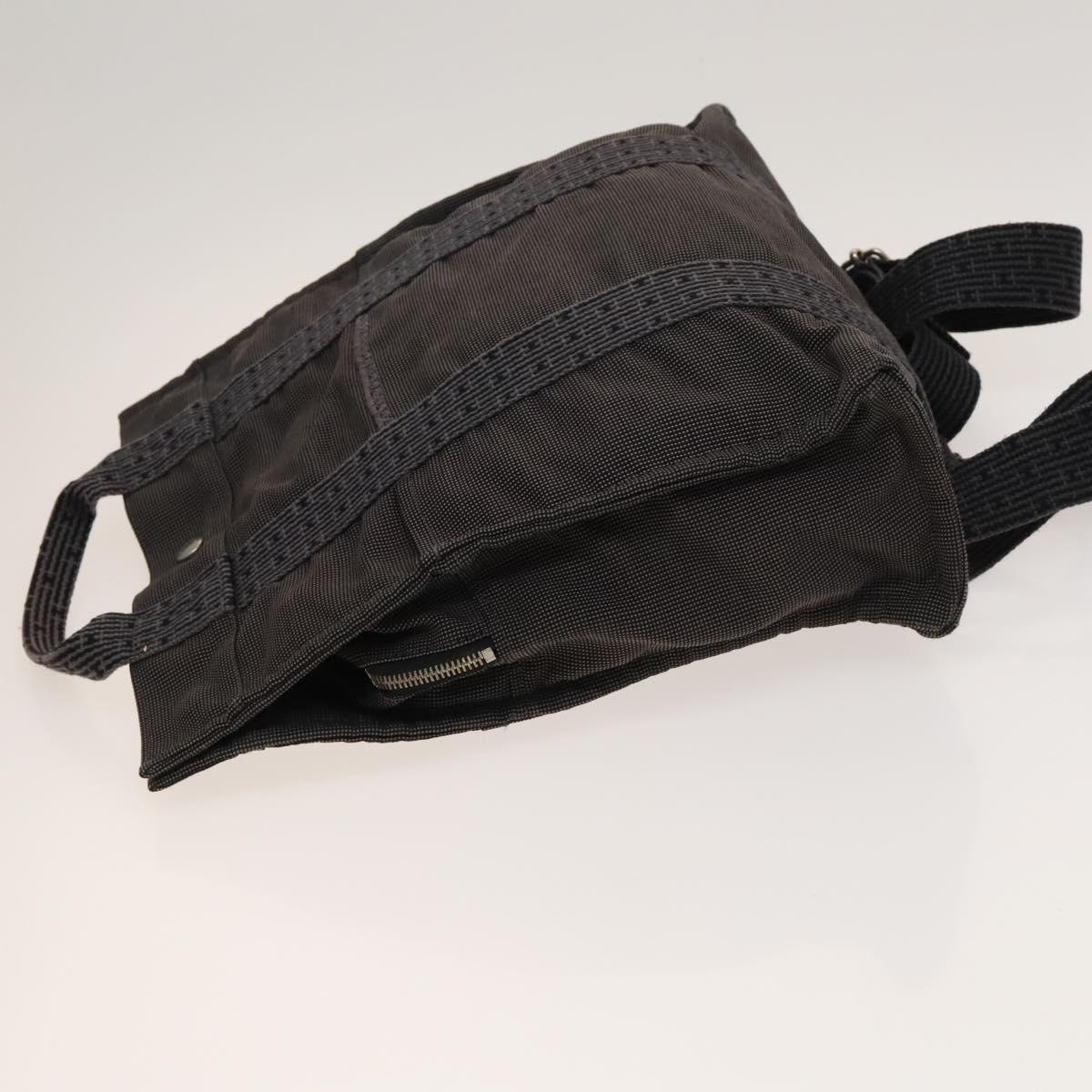 HERMES Her Line A Dos MM Backpack Canvas Gray Silver Auth bs26679