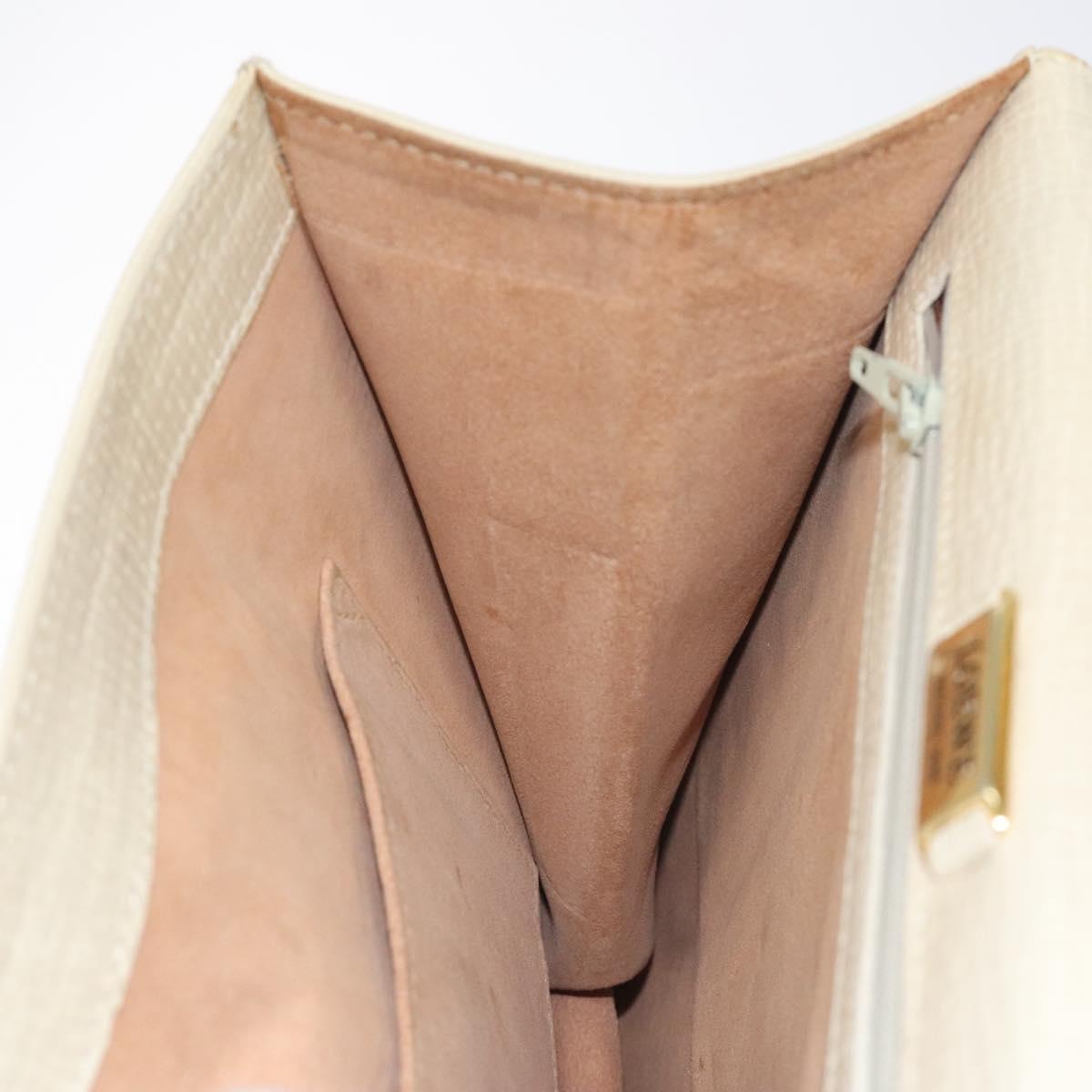 LOEWE Barcelona Hand Bag Leather 2way Beige Auth bs26715