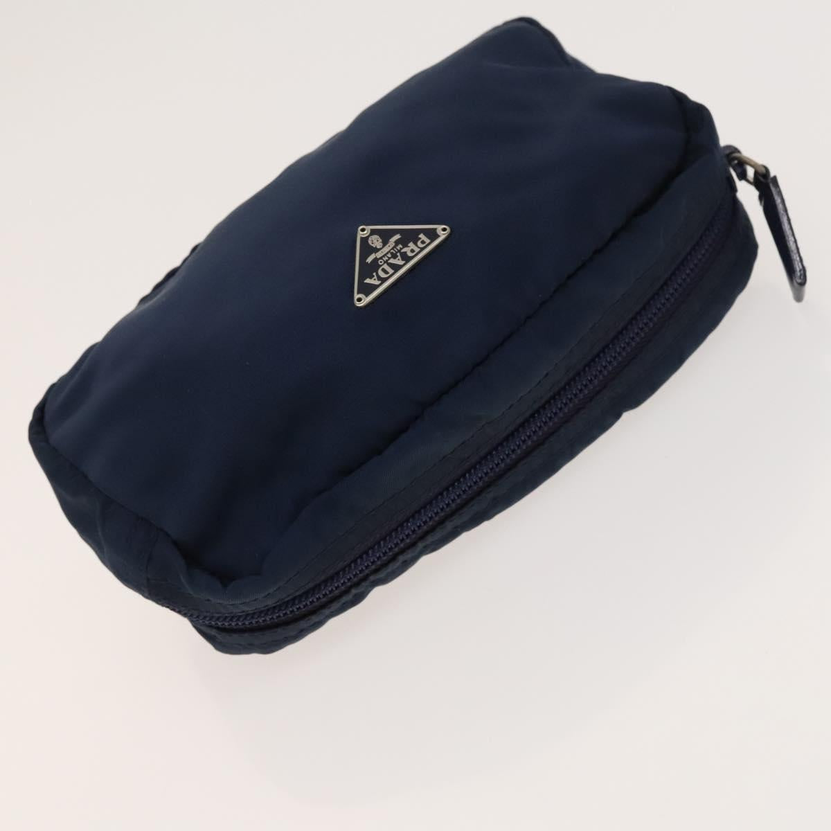 PRADA Pouch Nylon 2Set Wine Red Navy Auth bs26739