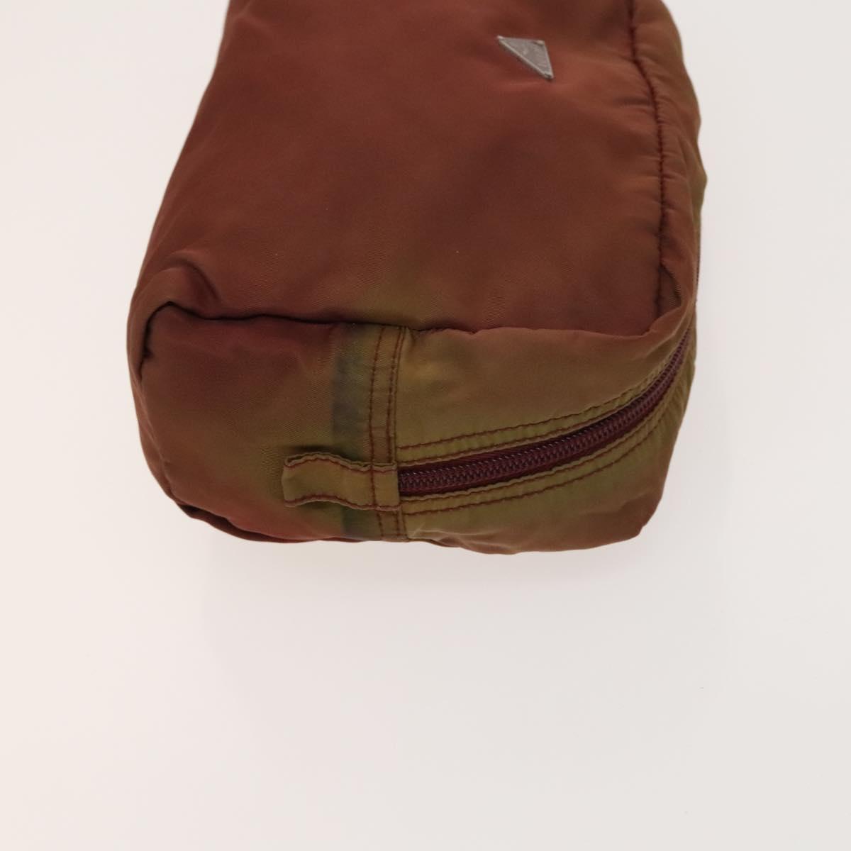 PRADA Pouch Nylon 2Set Wine Red Navy Auth bs26739