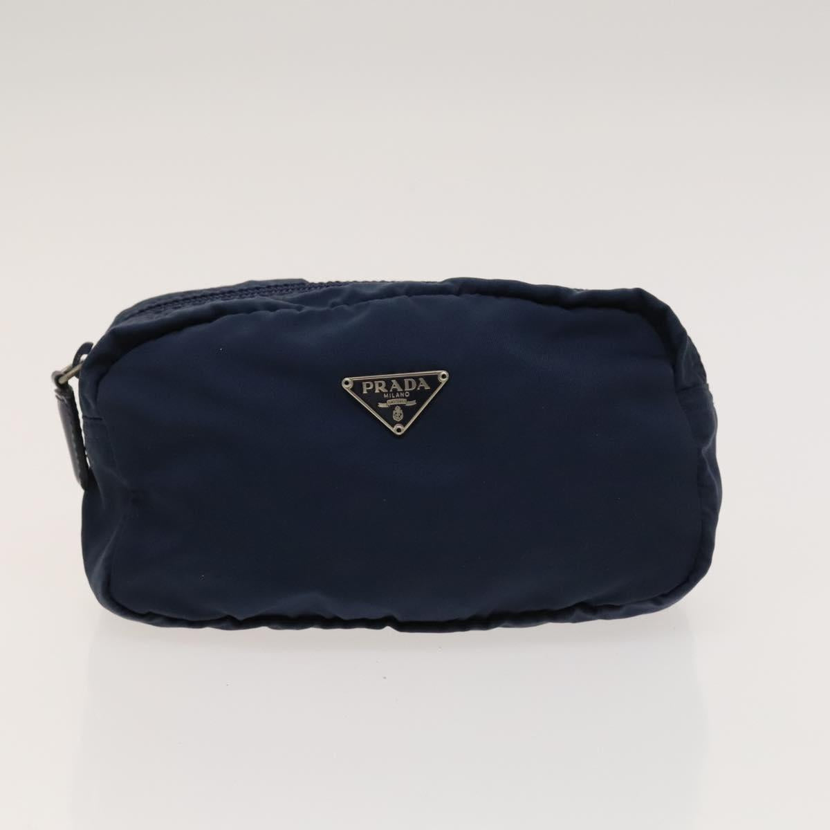 PRADA Pouch Nylon 2Set Wine Red Navy Auth bs26739