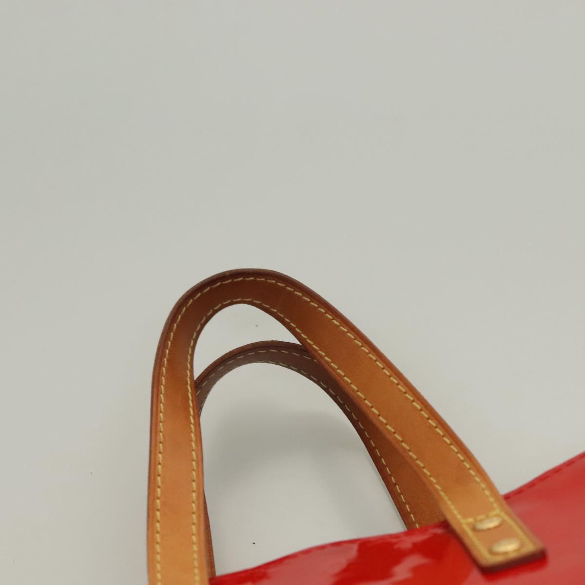 LOUIS VUITTON Monogram Vernis Reade PM Hand Bag Red Rouge M91088 LV Auth bs26765
