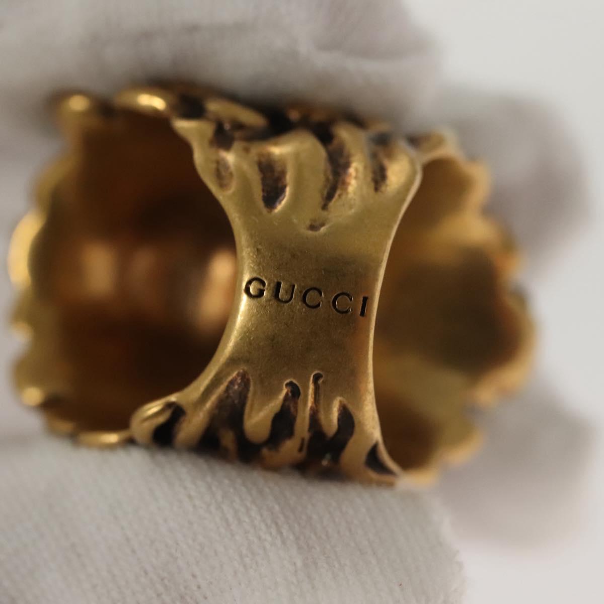 GUCCI Ring Metal Gold Auth bs26778