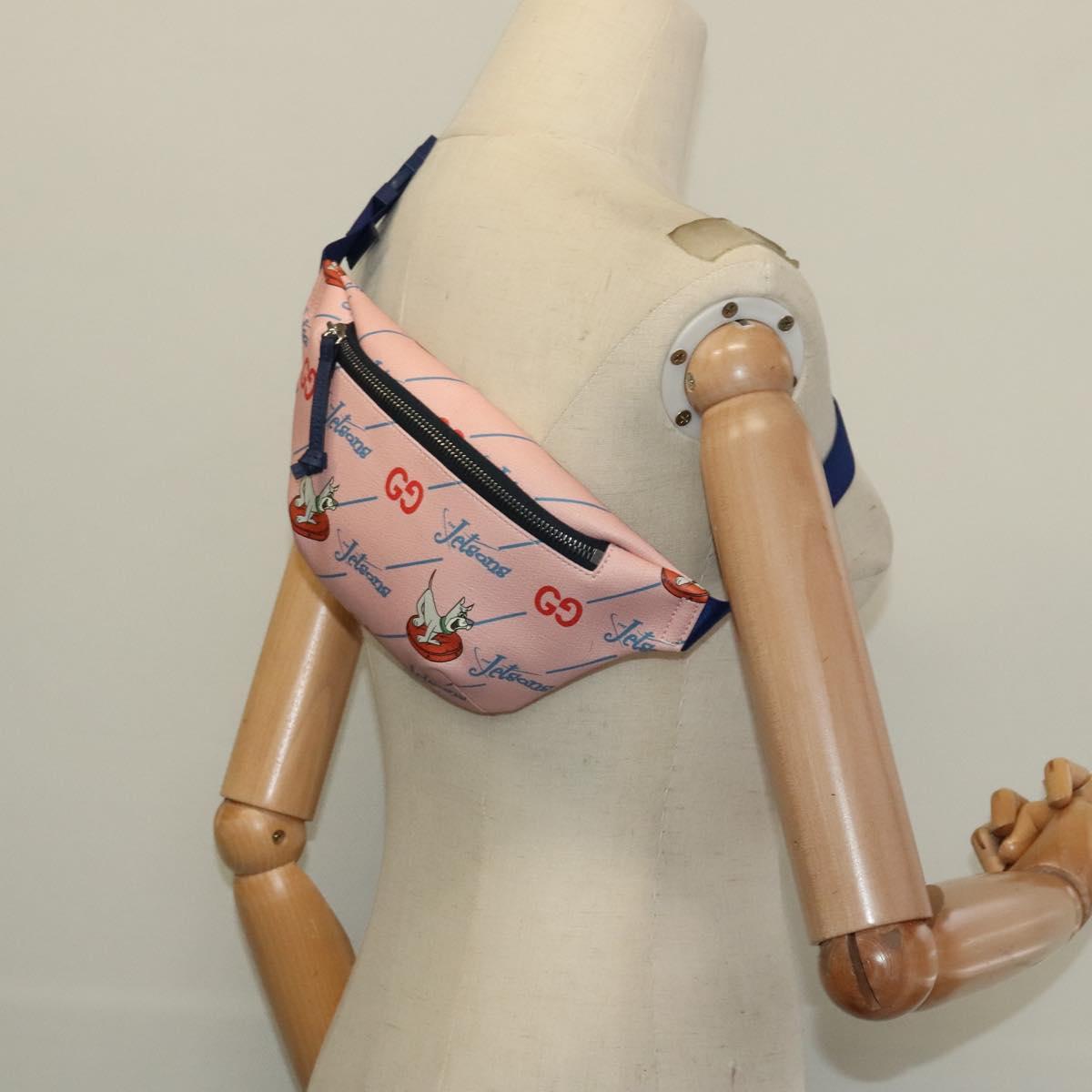 GUCCI THE Jetsons Children's Body Bag PVC Pink 502095 Auth bs26794