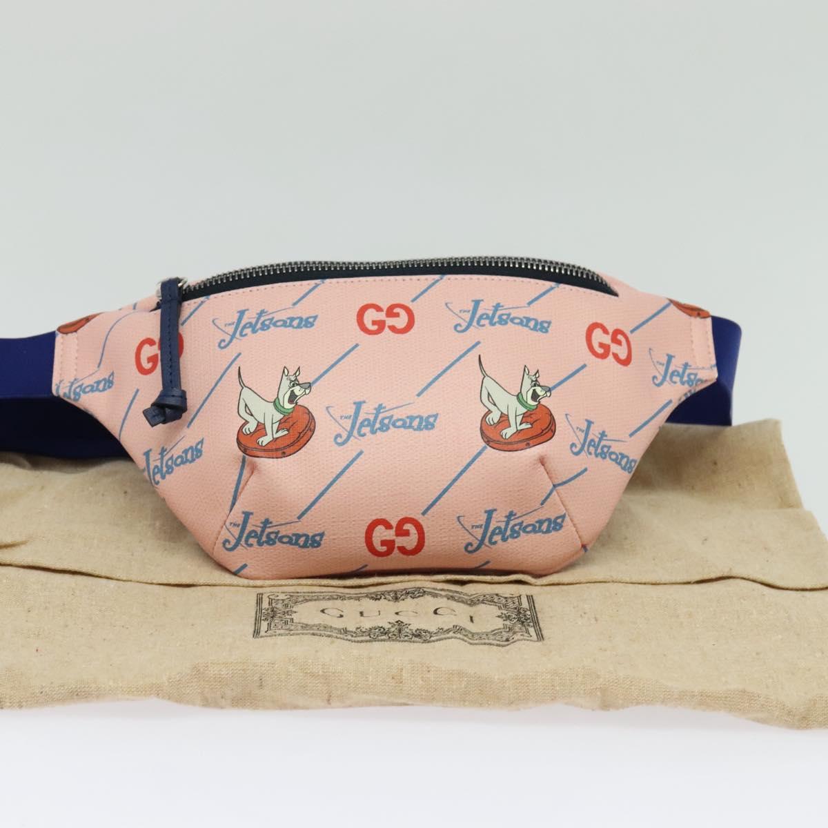 GUCCI THE Jetsons Children's Body Bag PVC Pink 502095 Auth bs26794