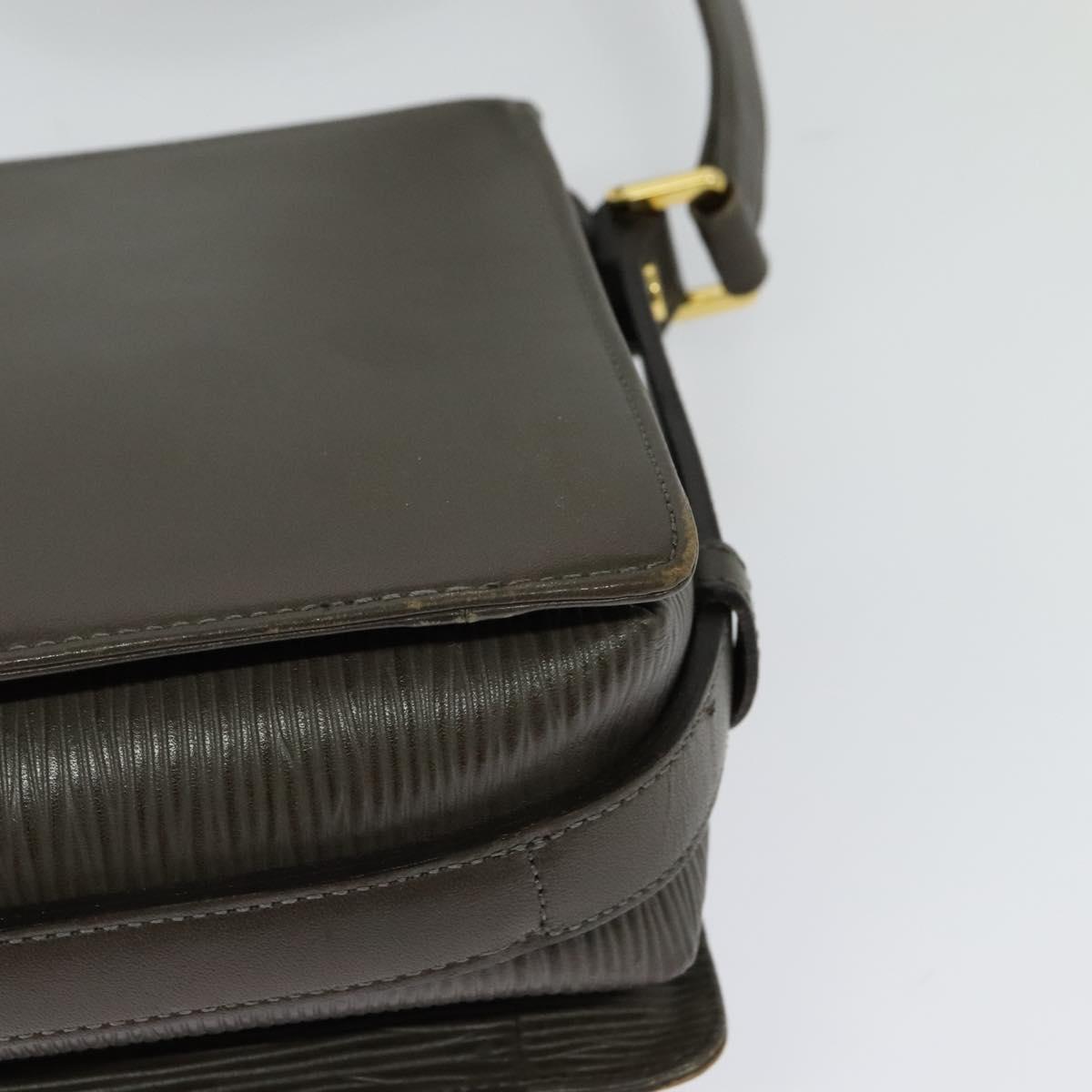 VALENTINO Shoulder Bag Leather Brown Gold Auth bs26800