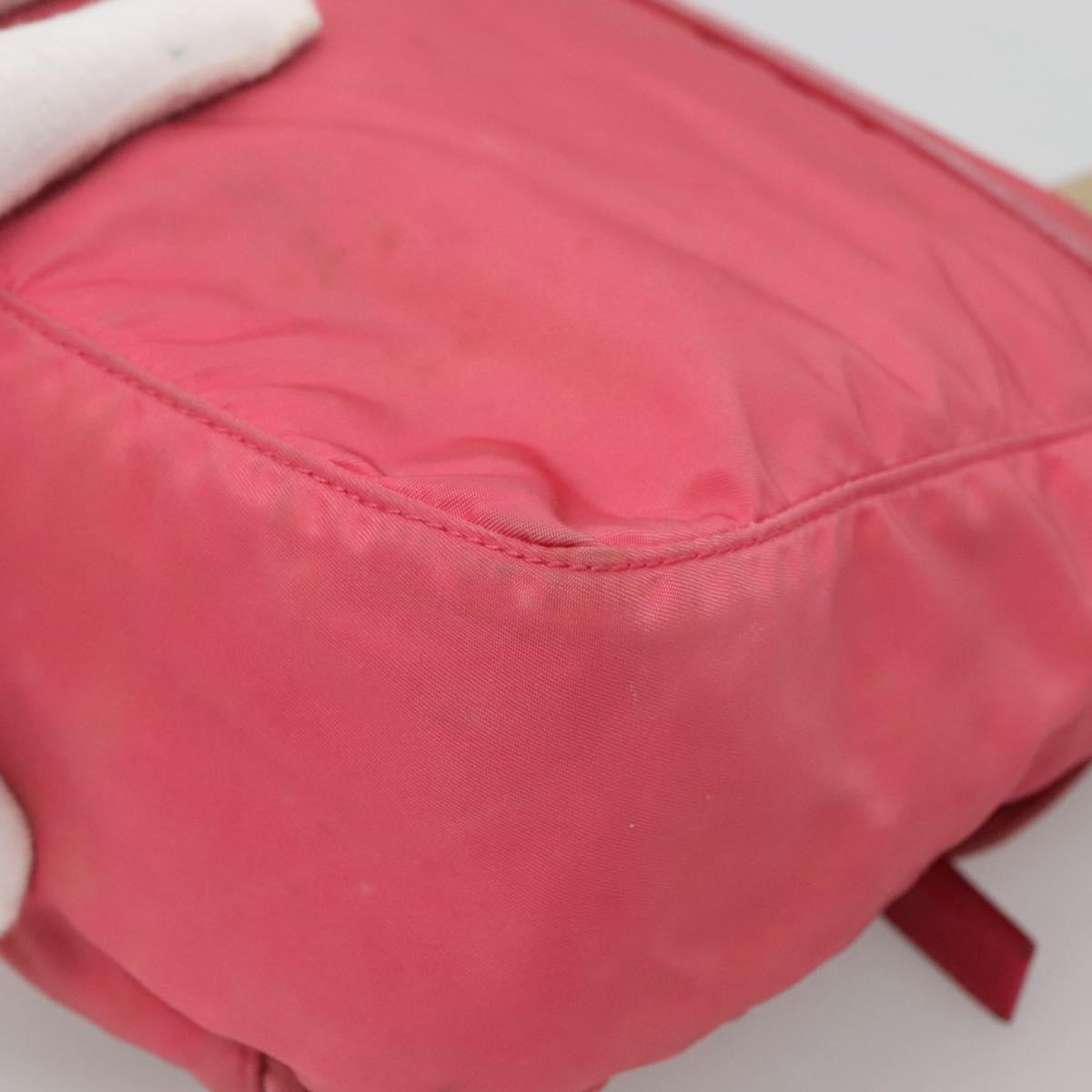 PRADA Shoulder Bag Nylon Pink Silver Auth bs26811