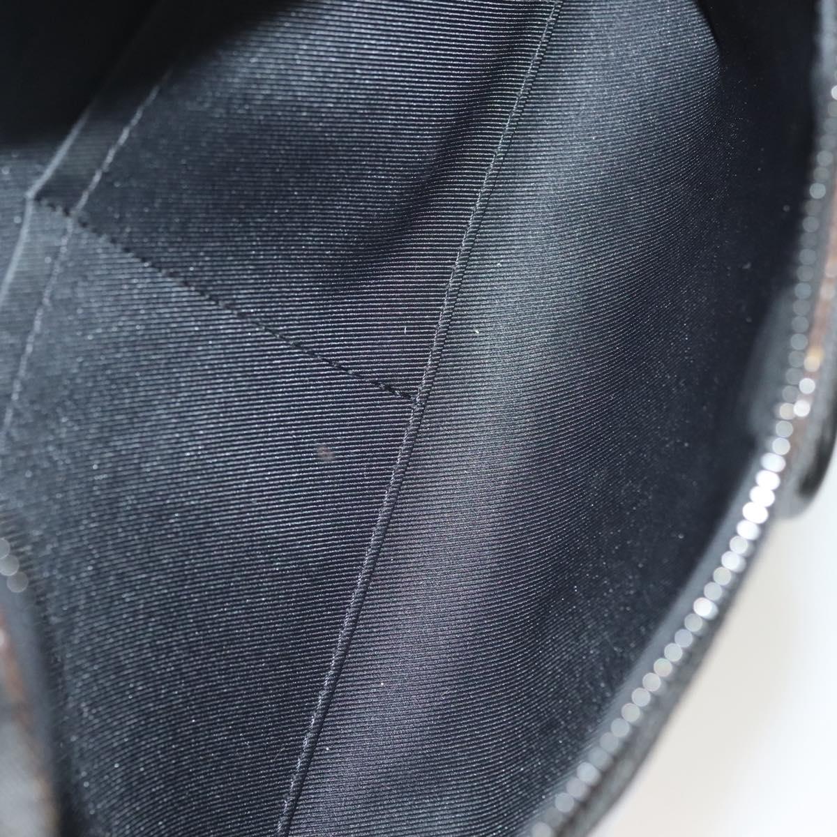 LOUIS VUITTON Monogram Glaze Messenger PM Bag Brown Black M43895 LV Auth bs26815