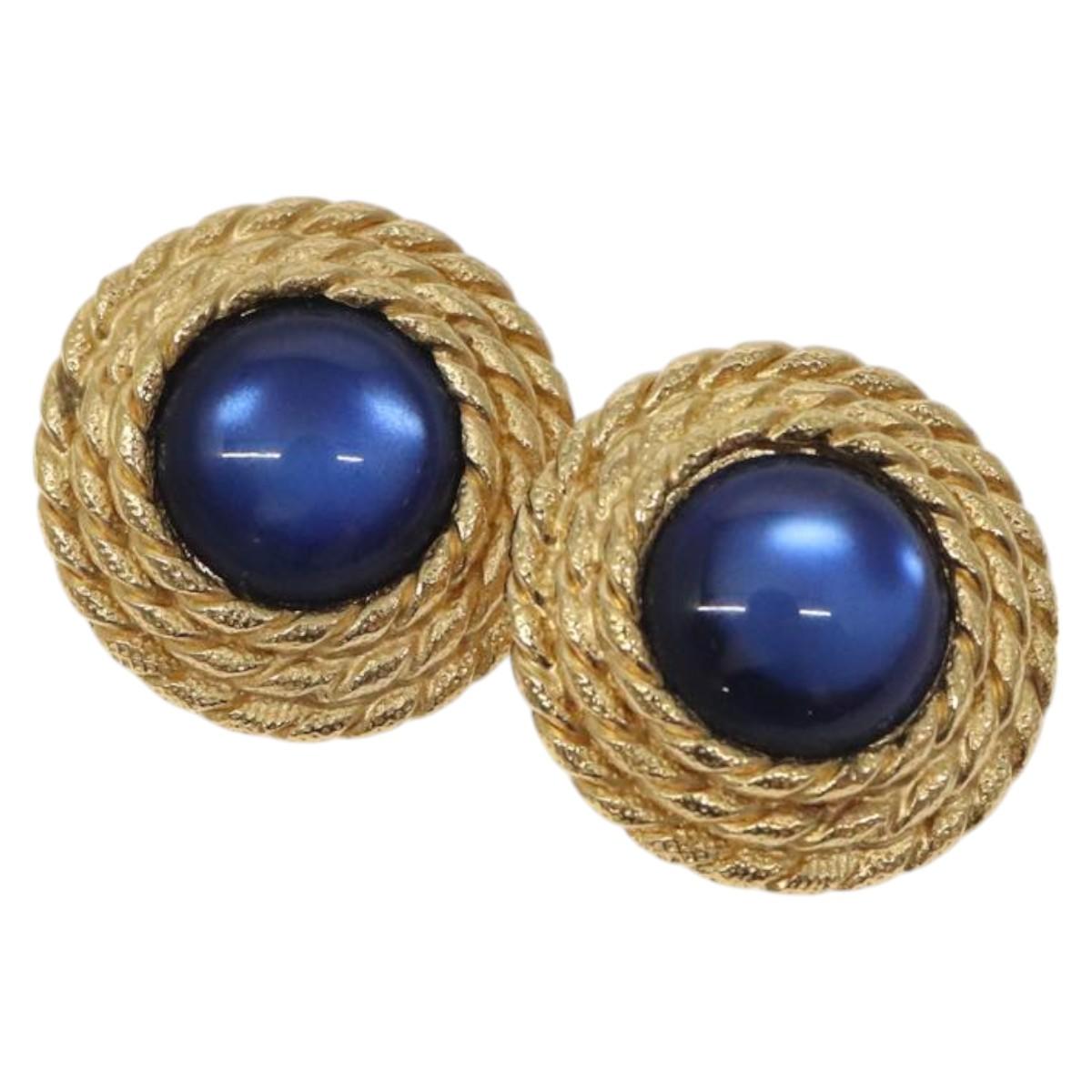 BALENCIAGA Earring Metal Gold Auth bs26822