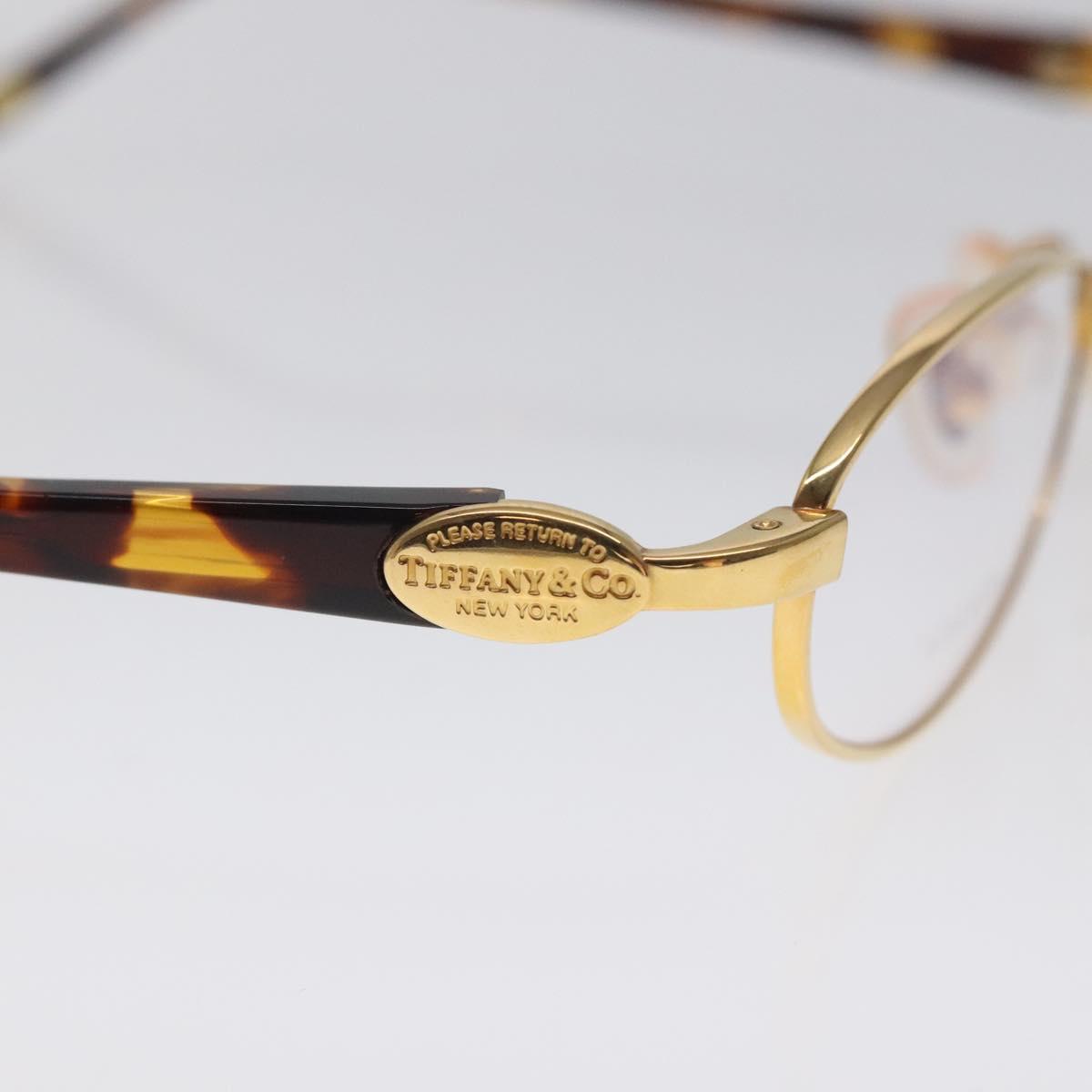 TIFFANY&Co. Glasses Plastic Gold Auth bs26823