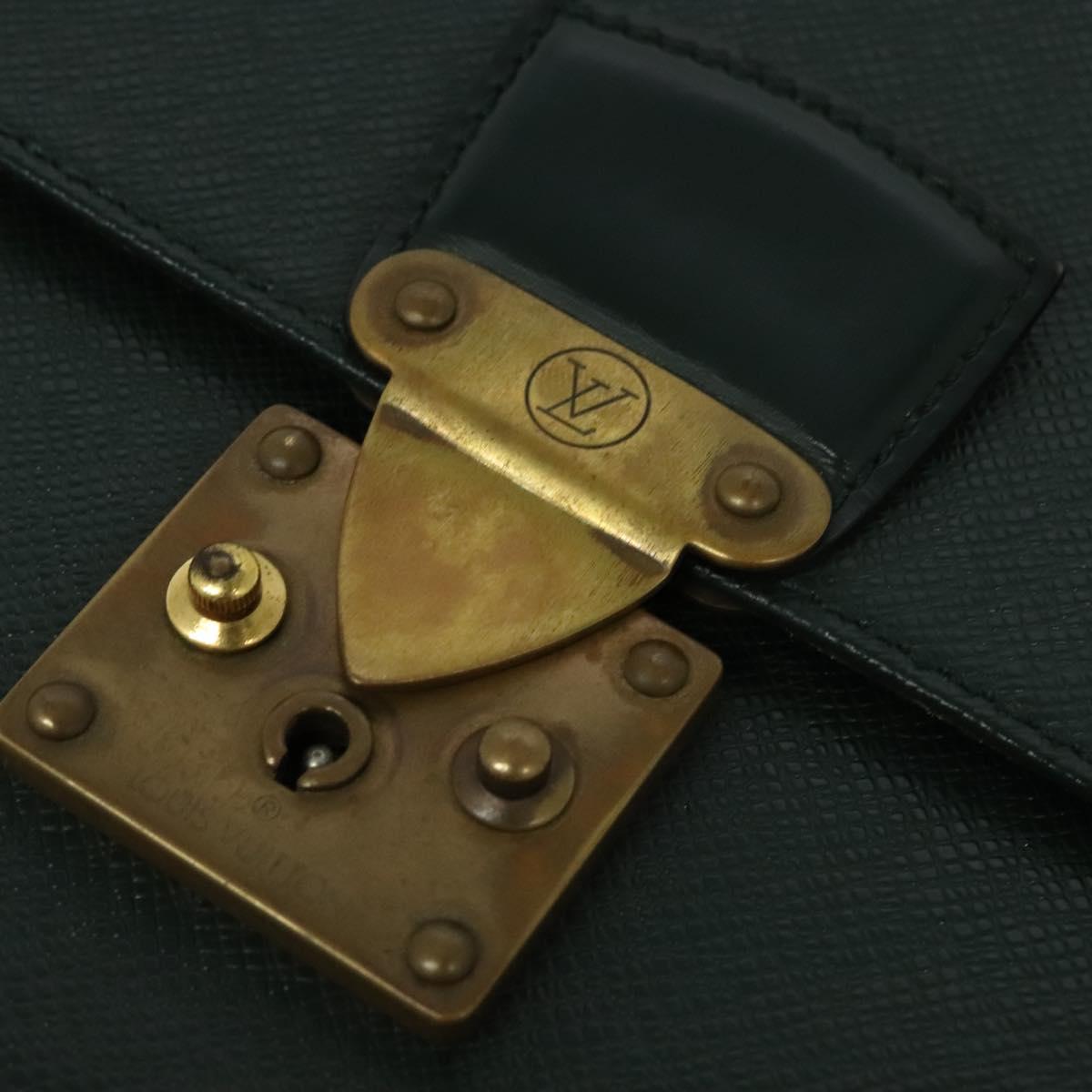 LOUIS VUITTON Taiga Serviette Kourad Business Bag Epicea M30074 LV Auth bs26833