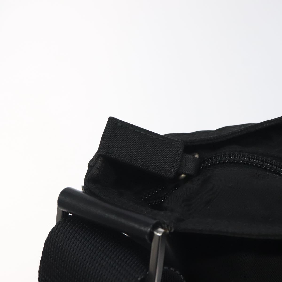 PRADA Shoulder Bag Nylon Black Silver Auth bs26852