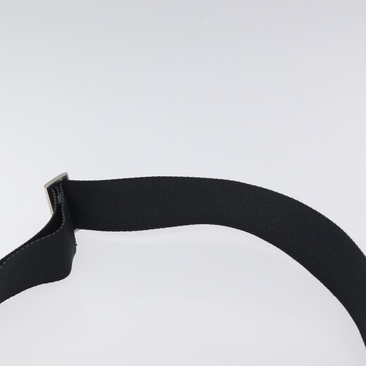 PRADA Shoulder Bag Nylon Black Silver Auth bs26852