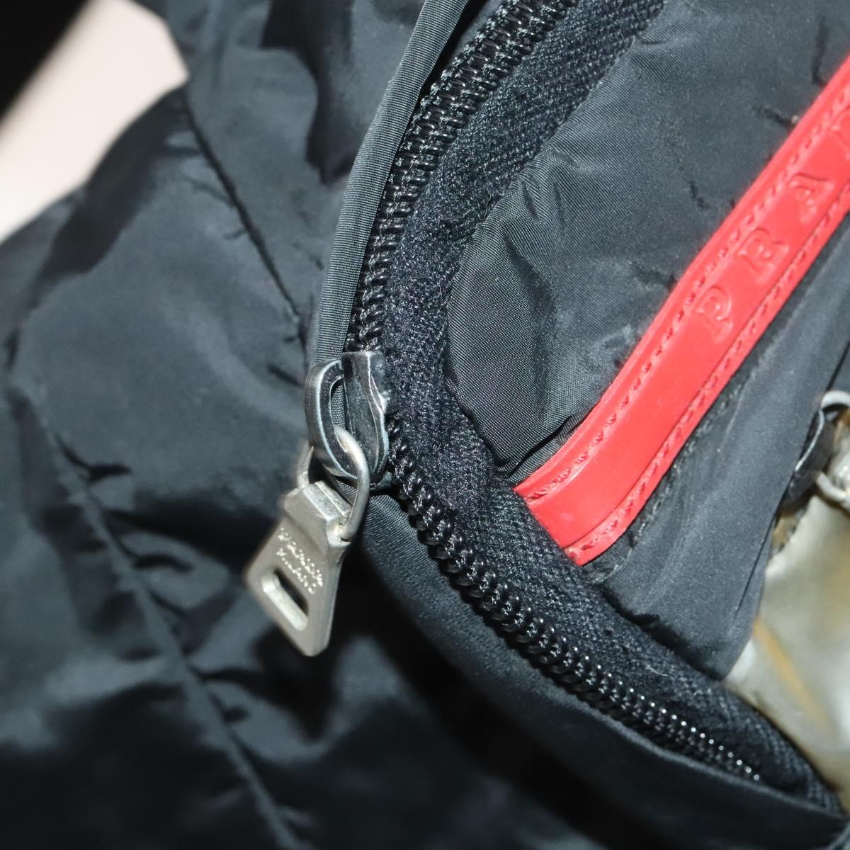 PRADA Sports Shoulder Bag Nylon Black Silver Auth bs26885