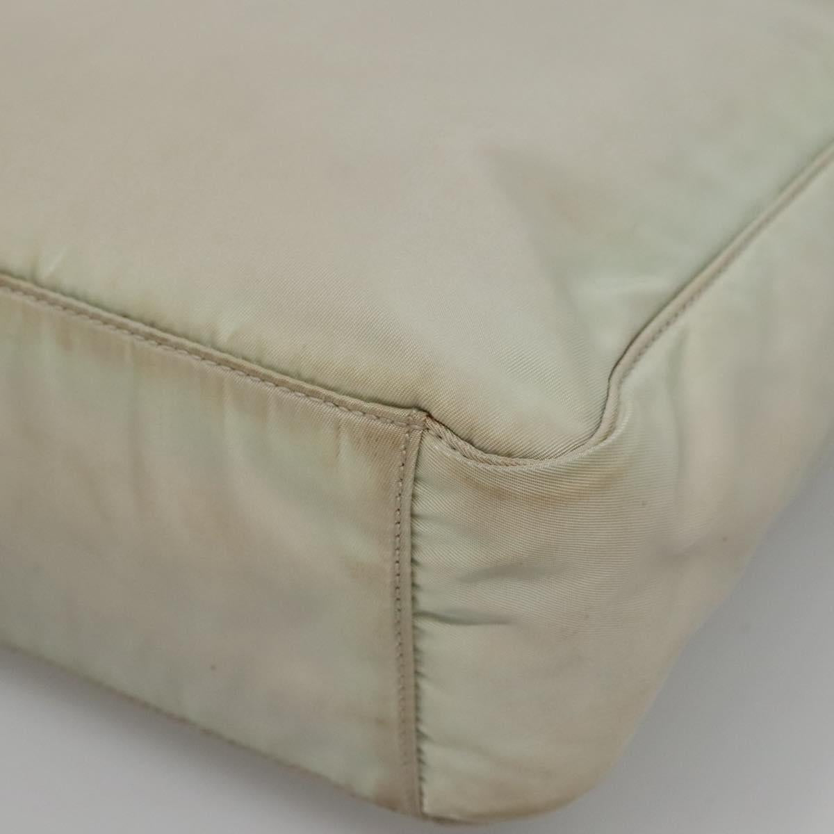 PRADA Hand Bag Nylon White Auth bs26886