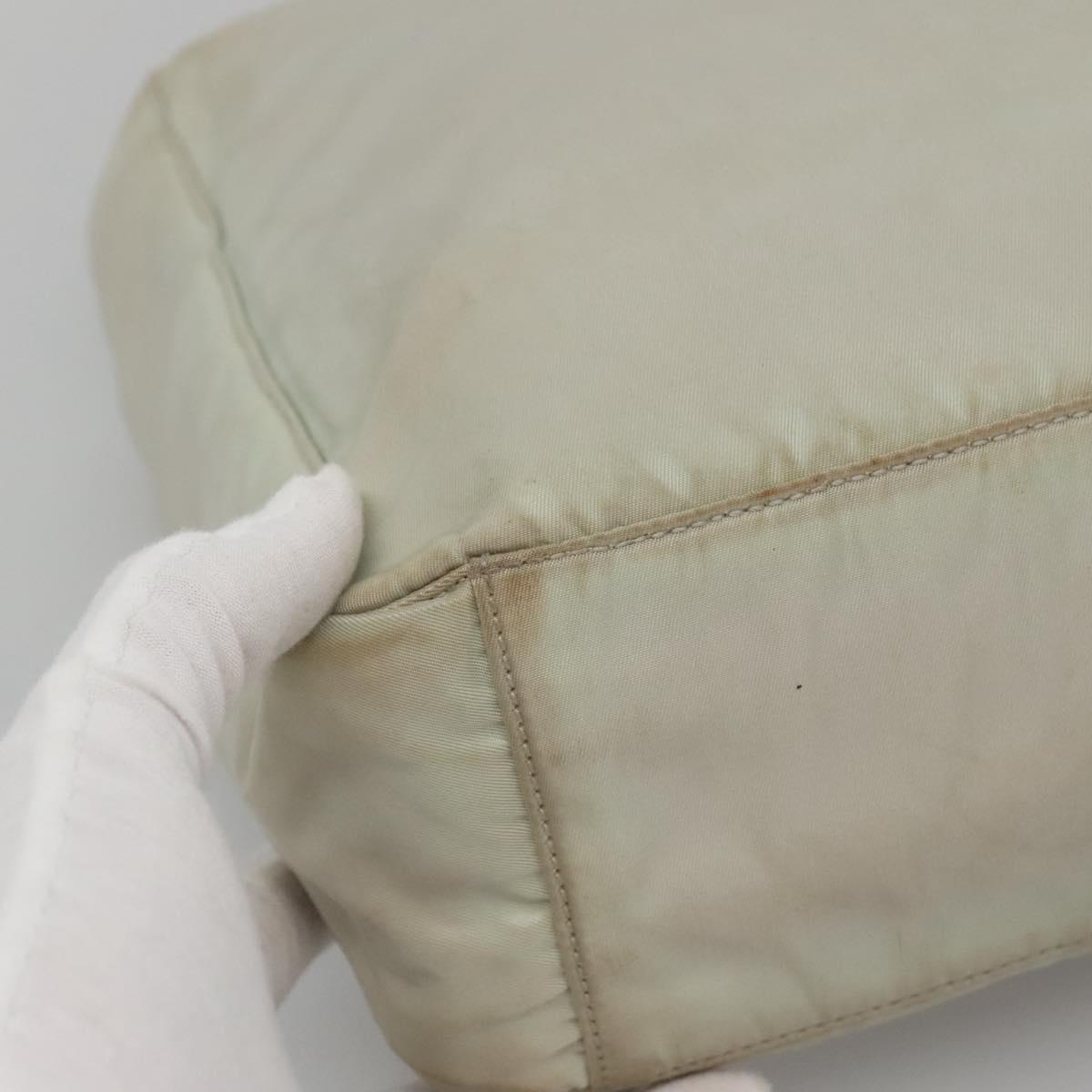 PRADA Hand Bag Nylon White Auth bs26886