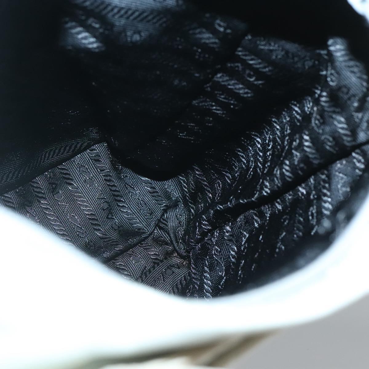 PRADA Hand Bag Nylon White Auth bs26886