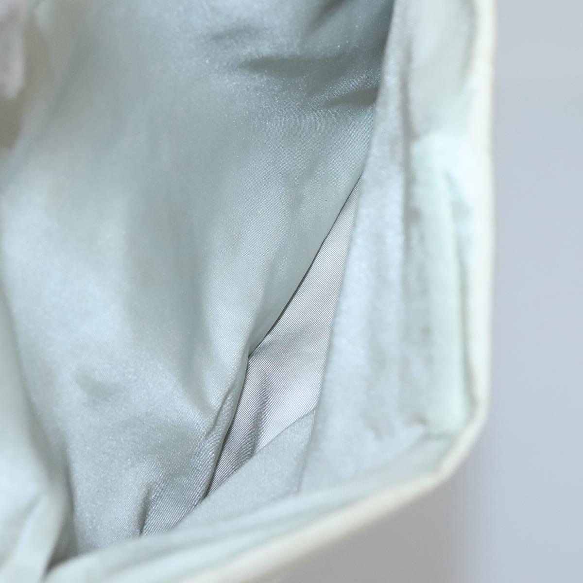 PRADA Hand Bag Nylon White Auth bs26886