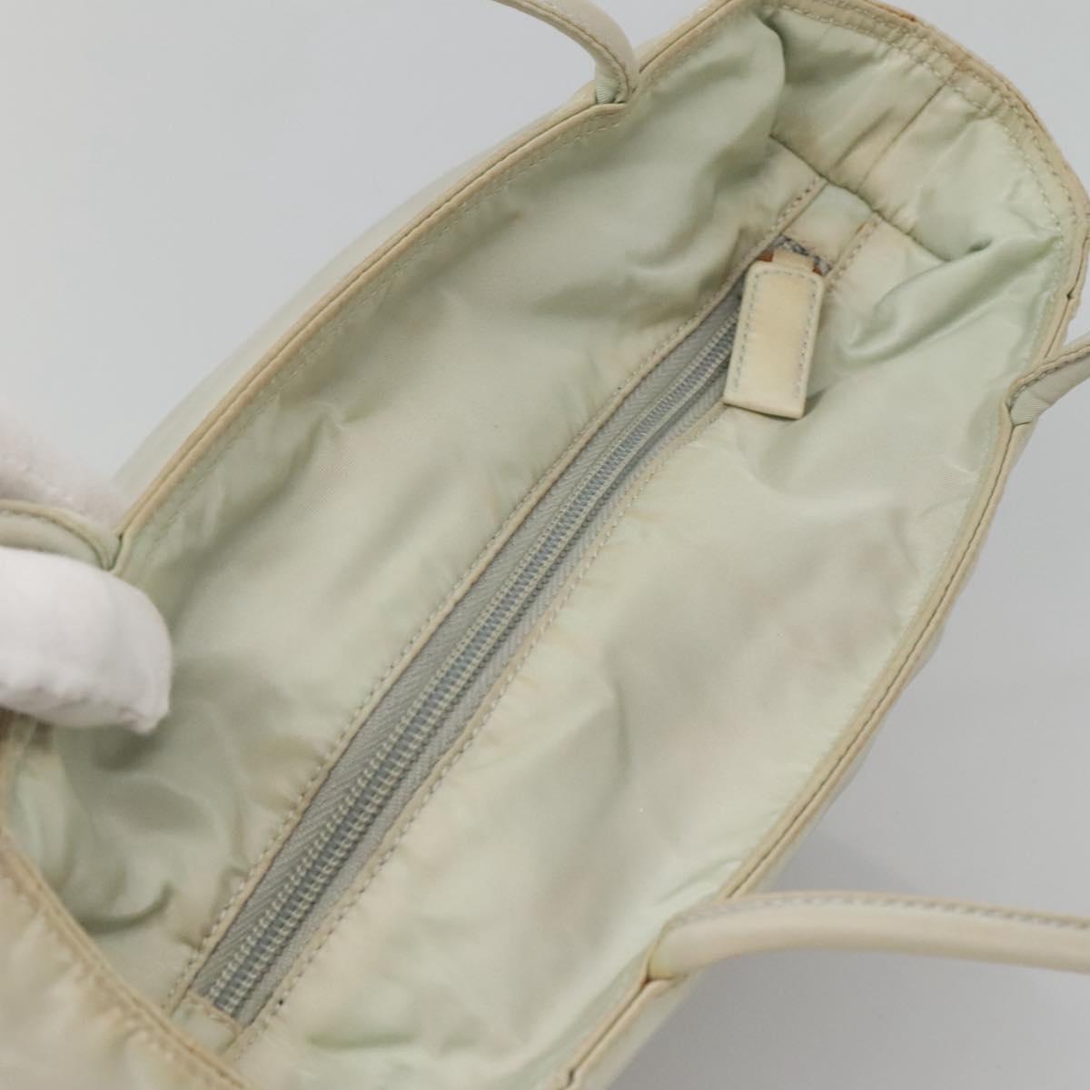 PRADA Hand Bag Nylon White Auth bs26886