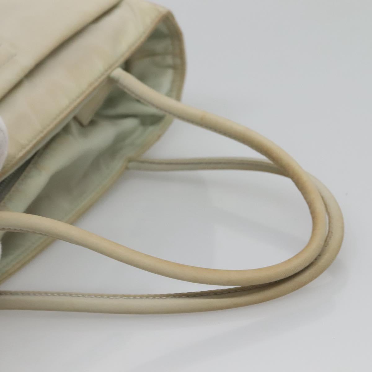 PRADA Hand Bag Nylon White Auth bs26886
