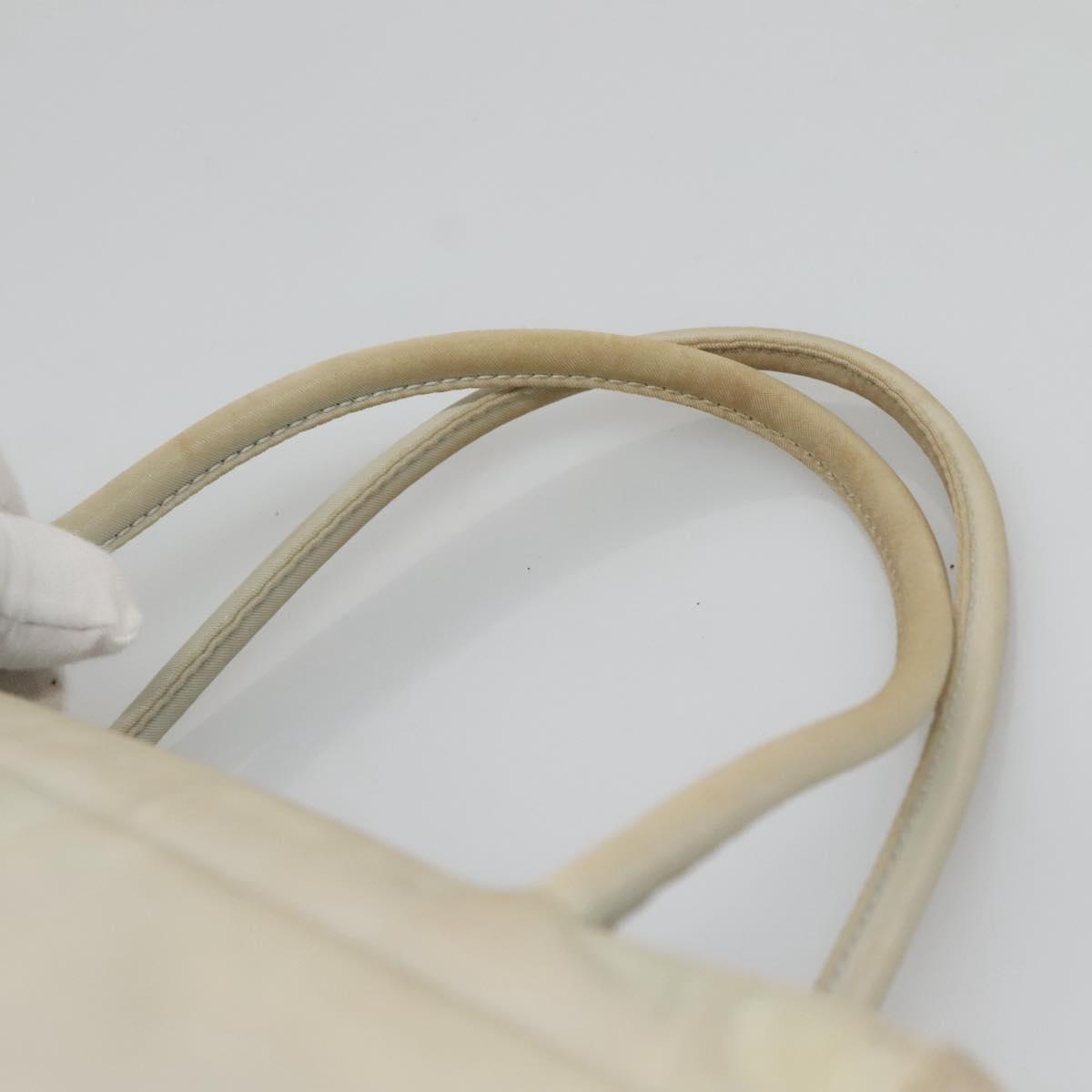 PRADA Hand Bag Nylon White Auth bs26886