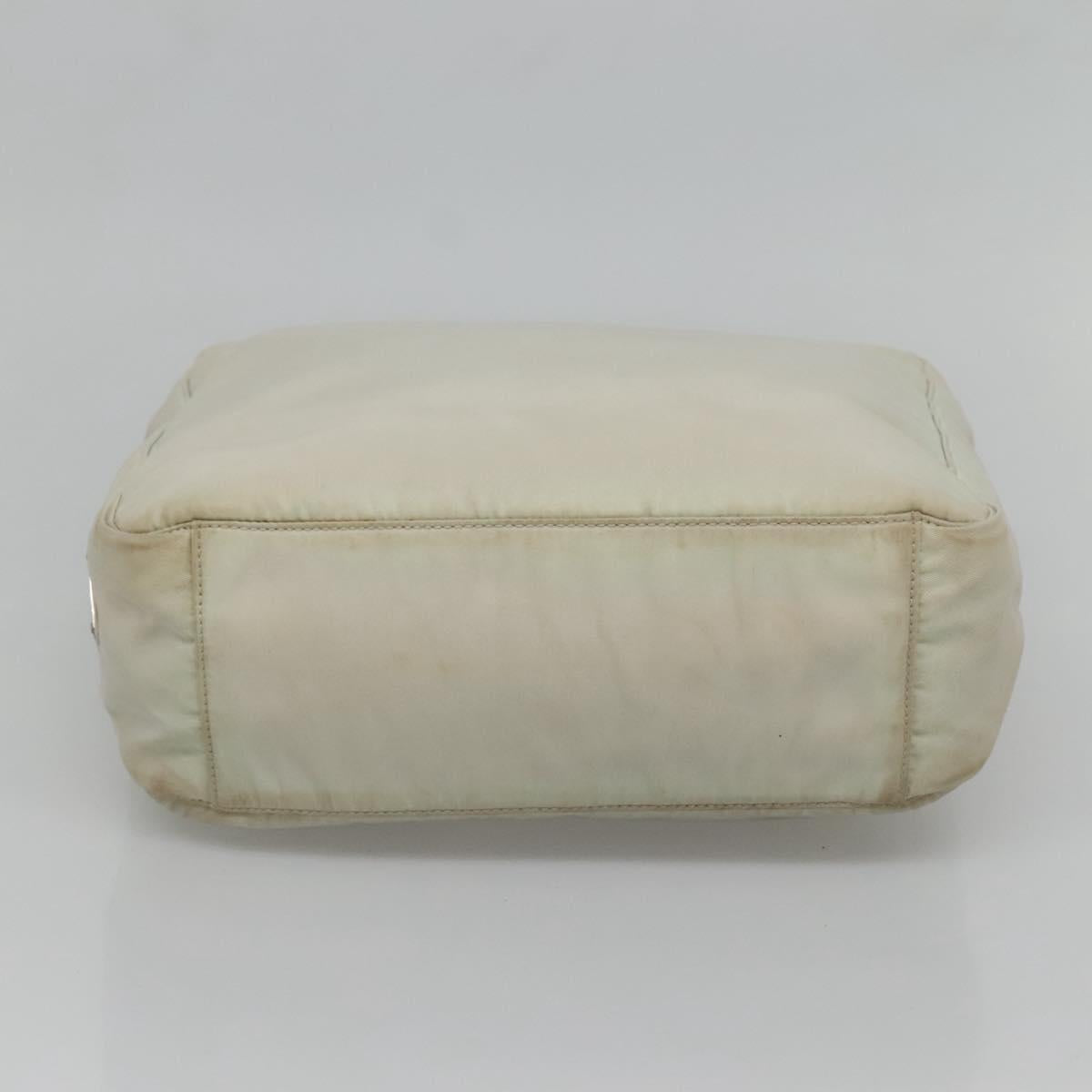 PRADA Hand Bag Nylon White Auth bs26886