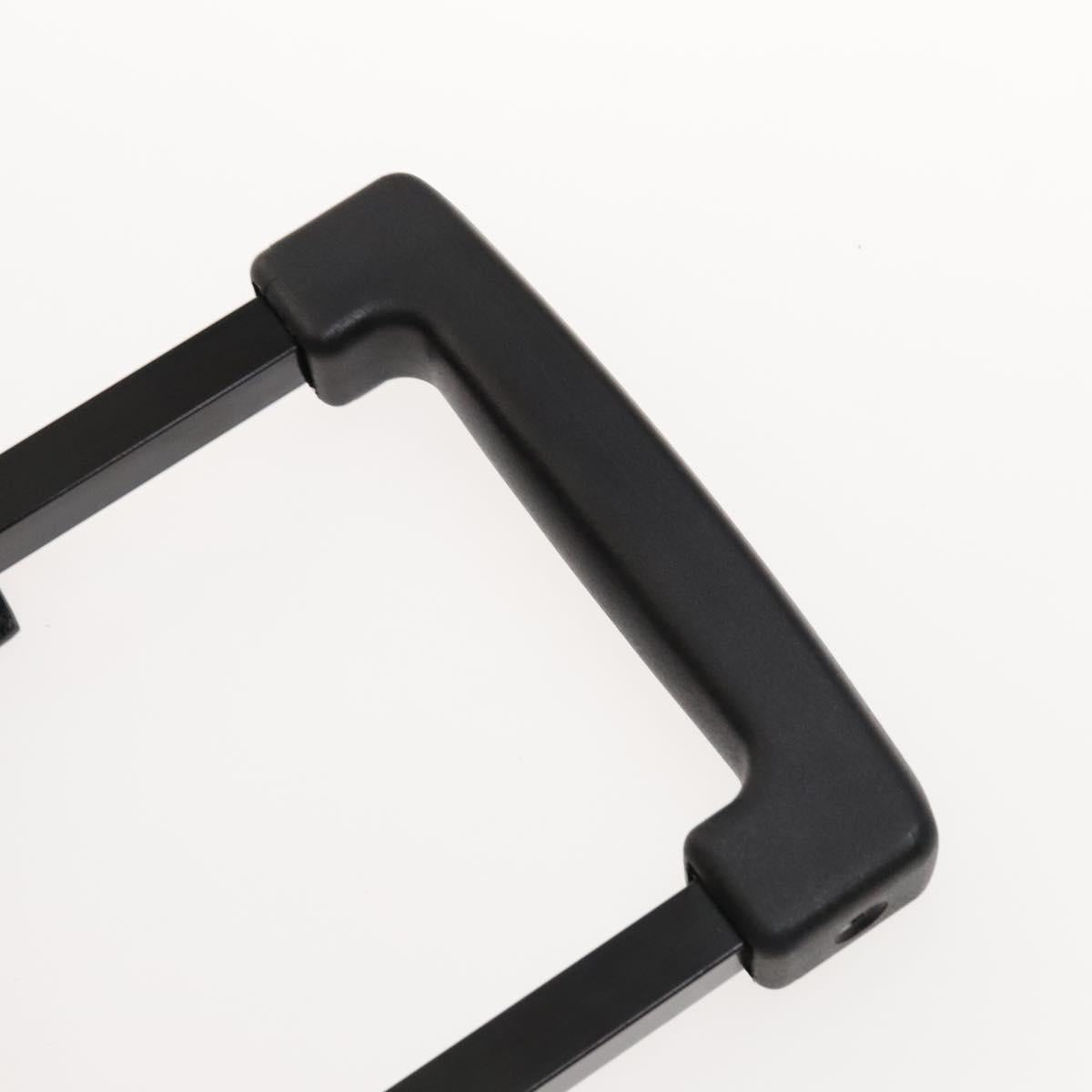 PRADA Carry Case Suitcase Nylon Leather Black Silver Auth bs26888