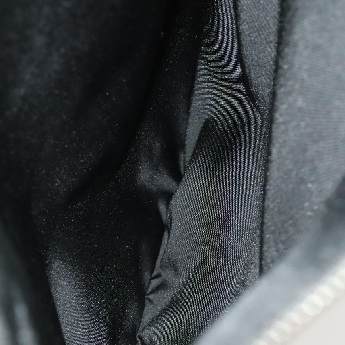 PRADA Carry Case Suitcase Nylon Leather Black Silver Auth bs26888