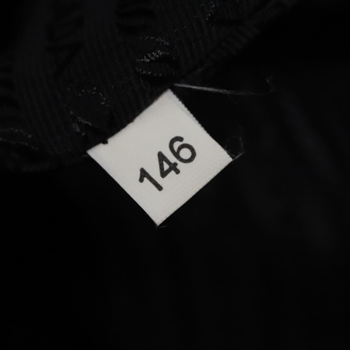 PRADA Carry Case Suitcase Nylon Leather Black Silver Auth bs26888